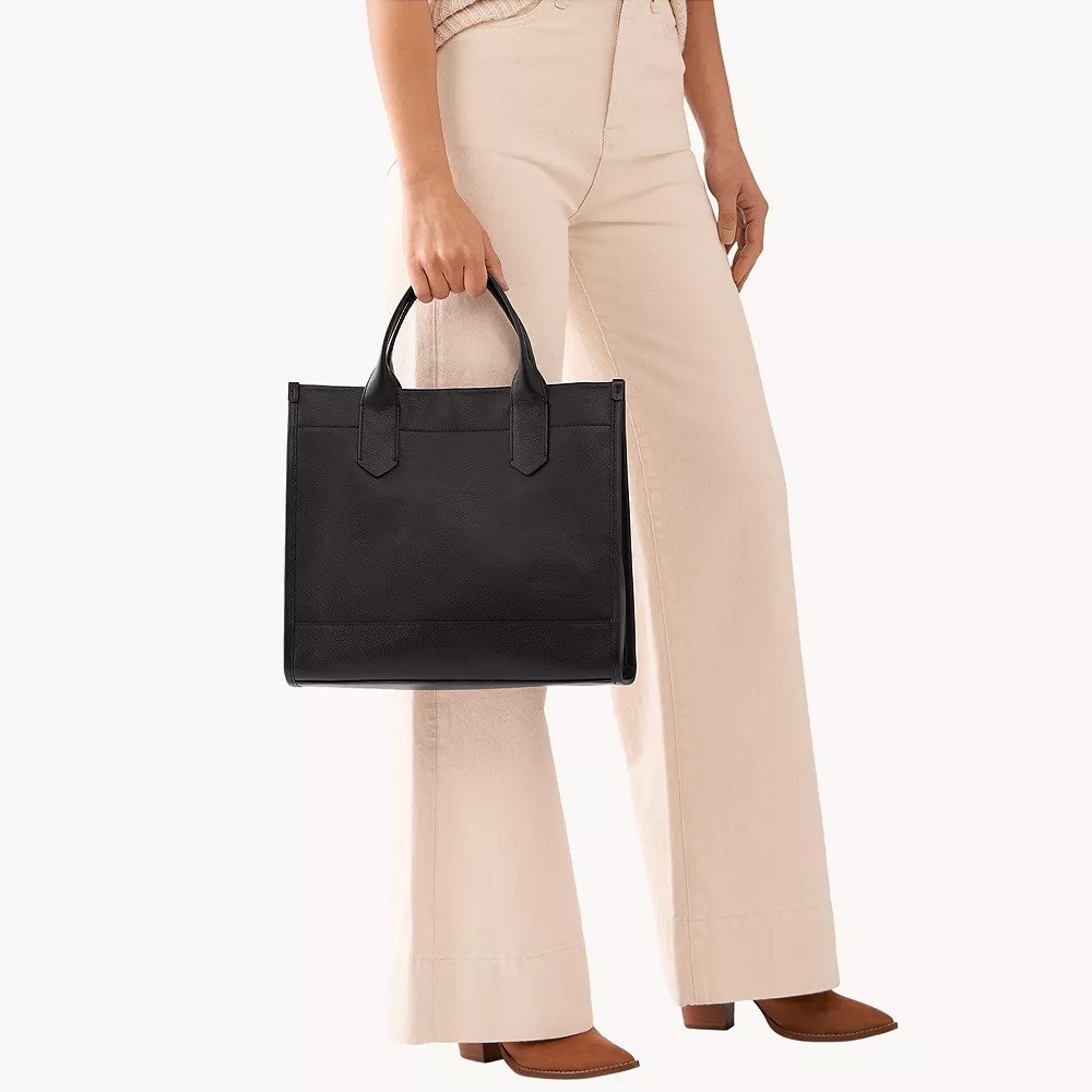 Kyler 大容量真皮兩用方包-黑色 SHB3103001