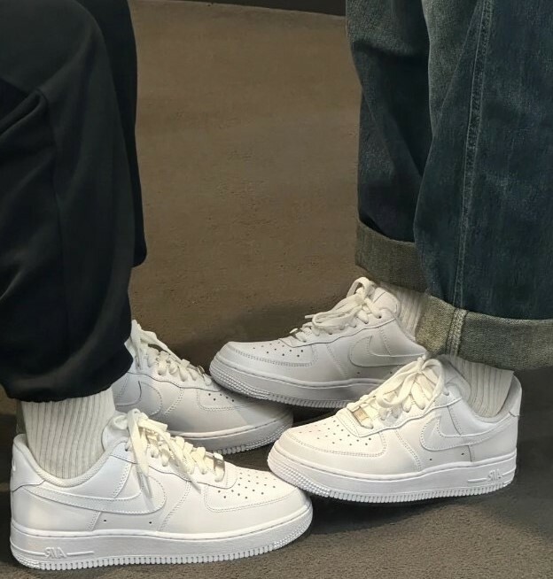 NIKE 休閒鞋 AIR FORCE 1 07 AF1 全白 小白鞋 經典款 女 DD8959-100