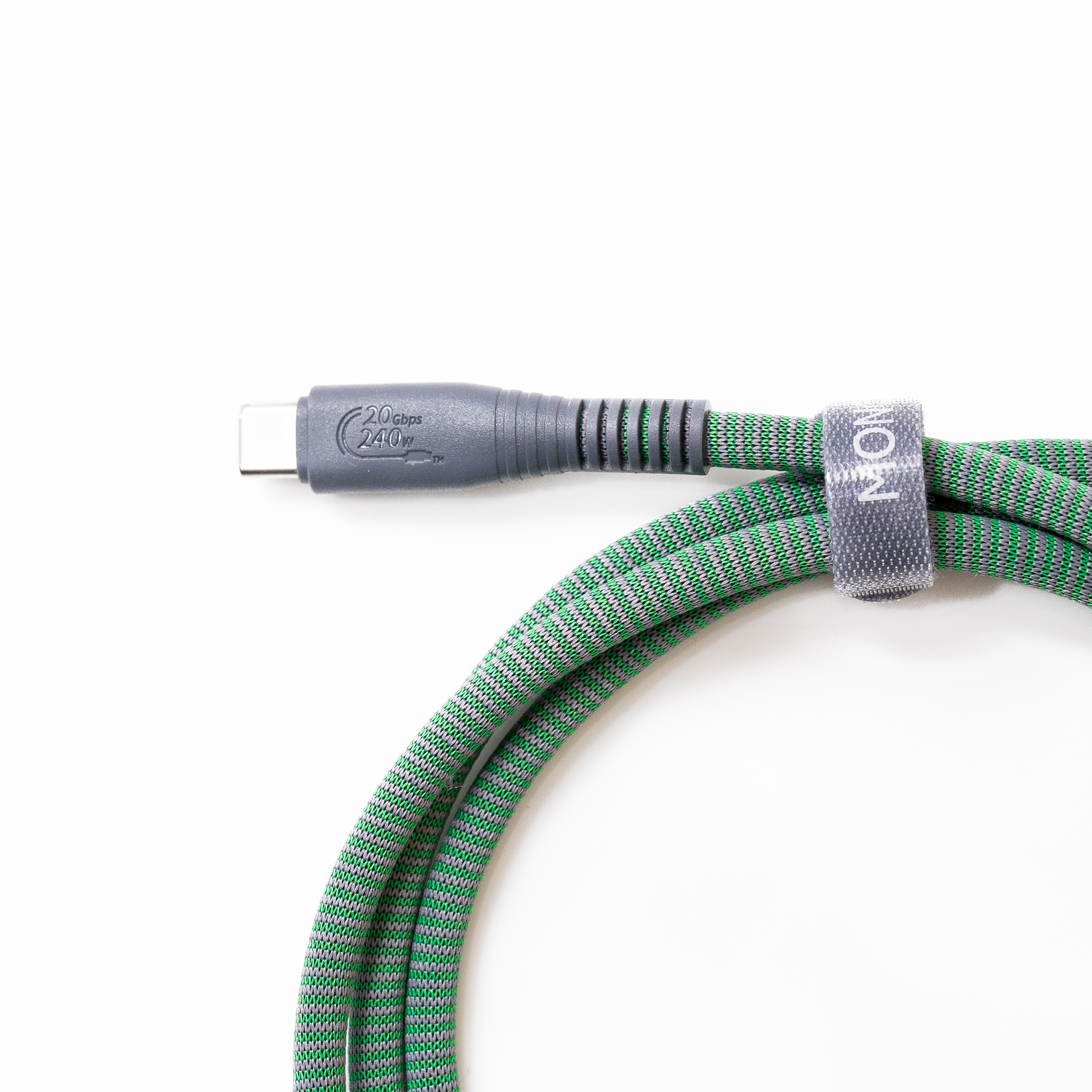 ESSENTIALS | USB-IF Certified USB-C To USB-C 240W 20Gbps Braided Sync And Charge Cable 120cm - Olive