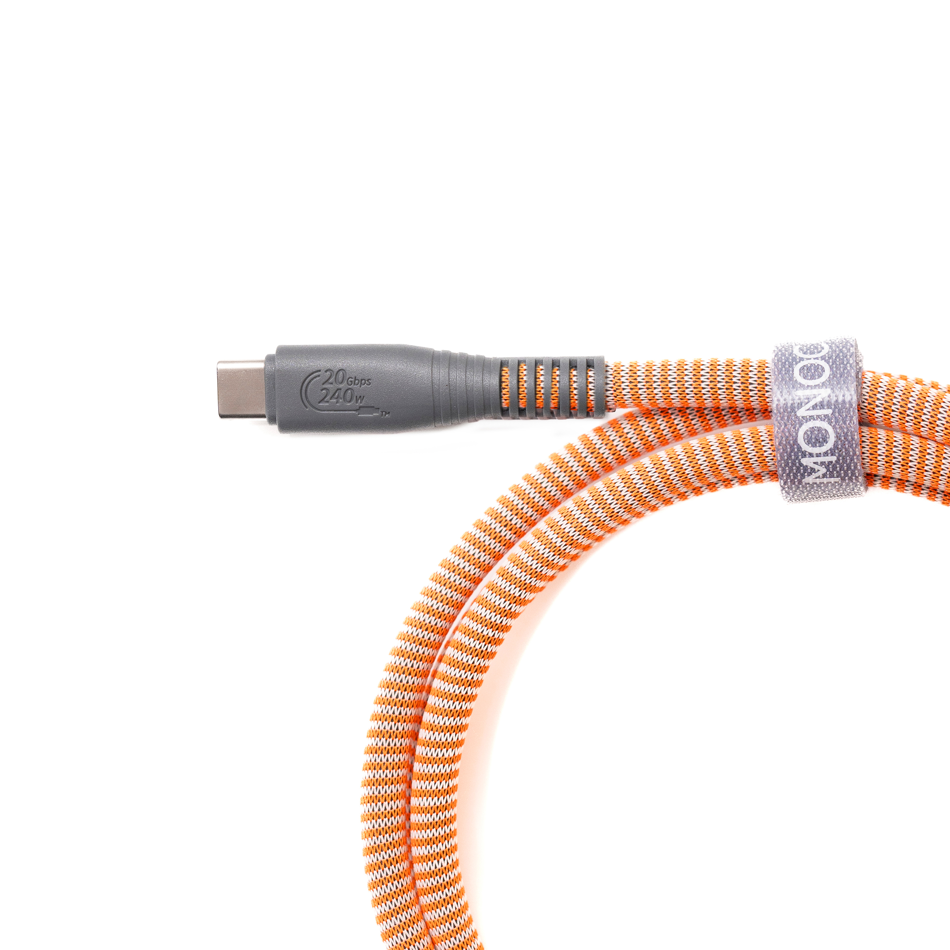 ESSENTIALS | USB-IF Certified USB-C To USB-C 240W 20Gbps Braided Sync And Charge Cable 120cm - Terracotta