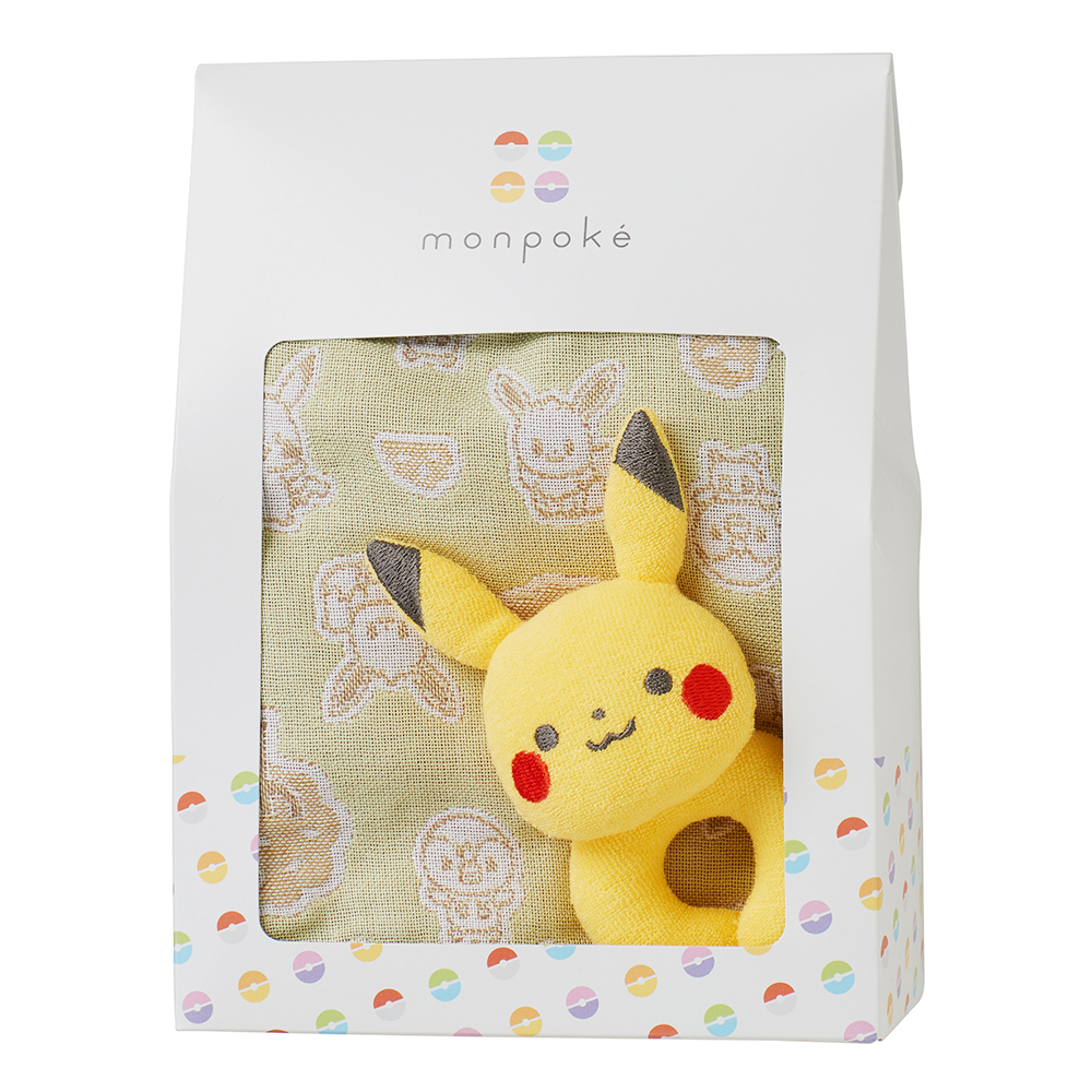 Monpoke - Pokemon 比卡超 BB圍兜 撥浪鼓 禮品套裝