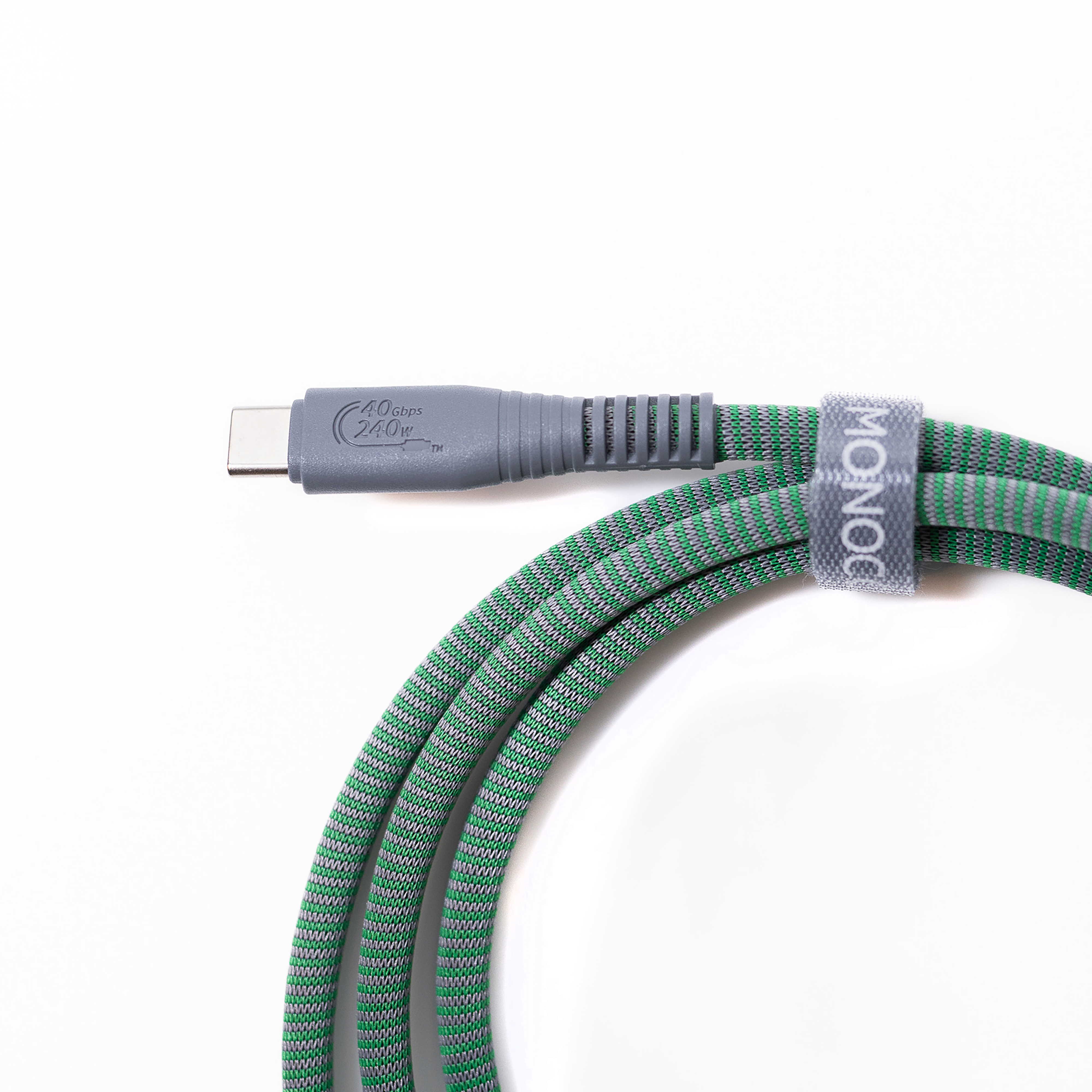 ESSENTIALS | USB-IF Certified USB-C To USB-C 240W 40Gbps Braided Sync And Charge Cable 120cm - Olive