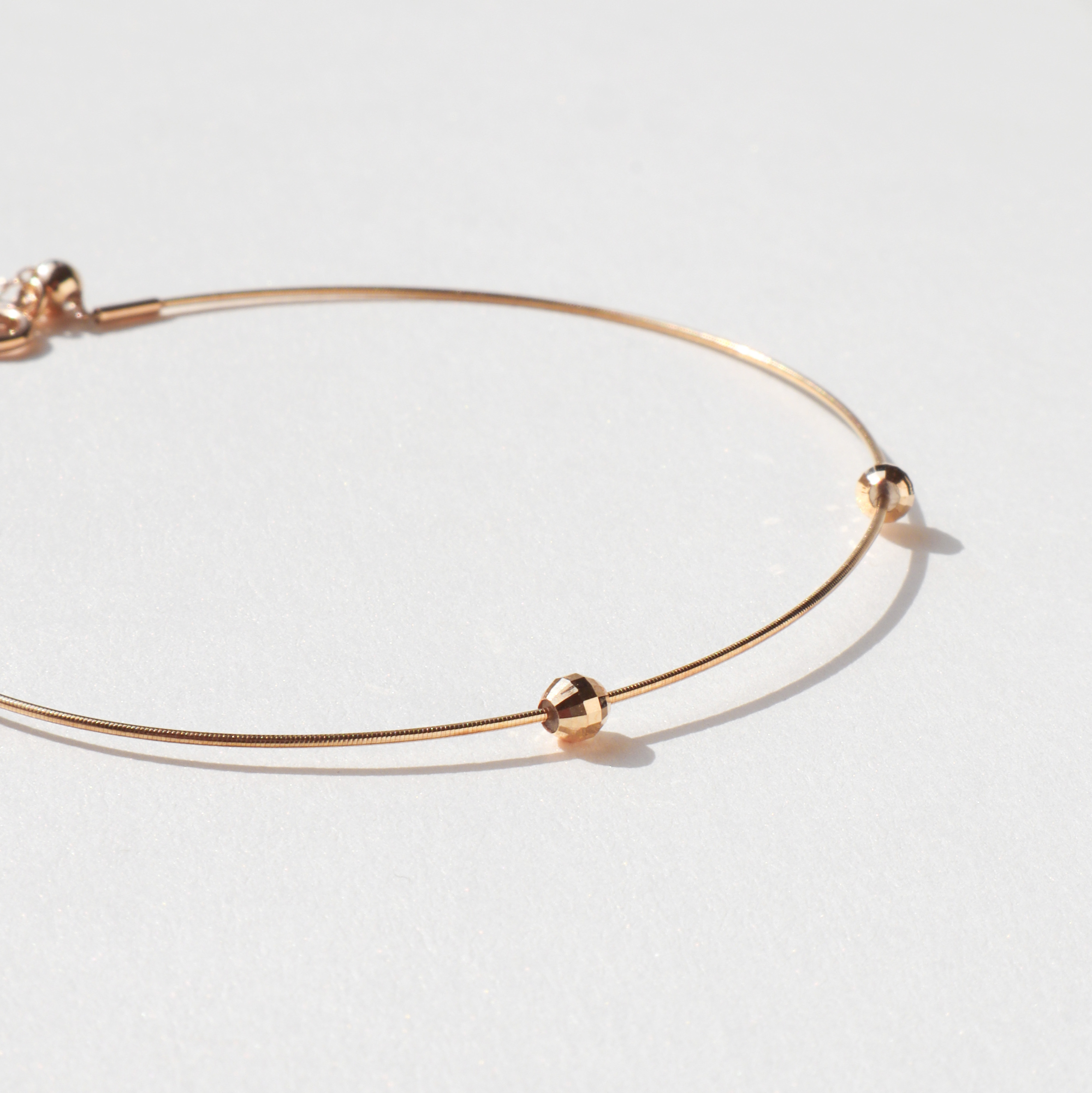 18K/日本設計款系列-雙珠簡約彈性手環