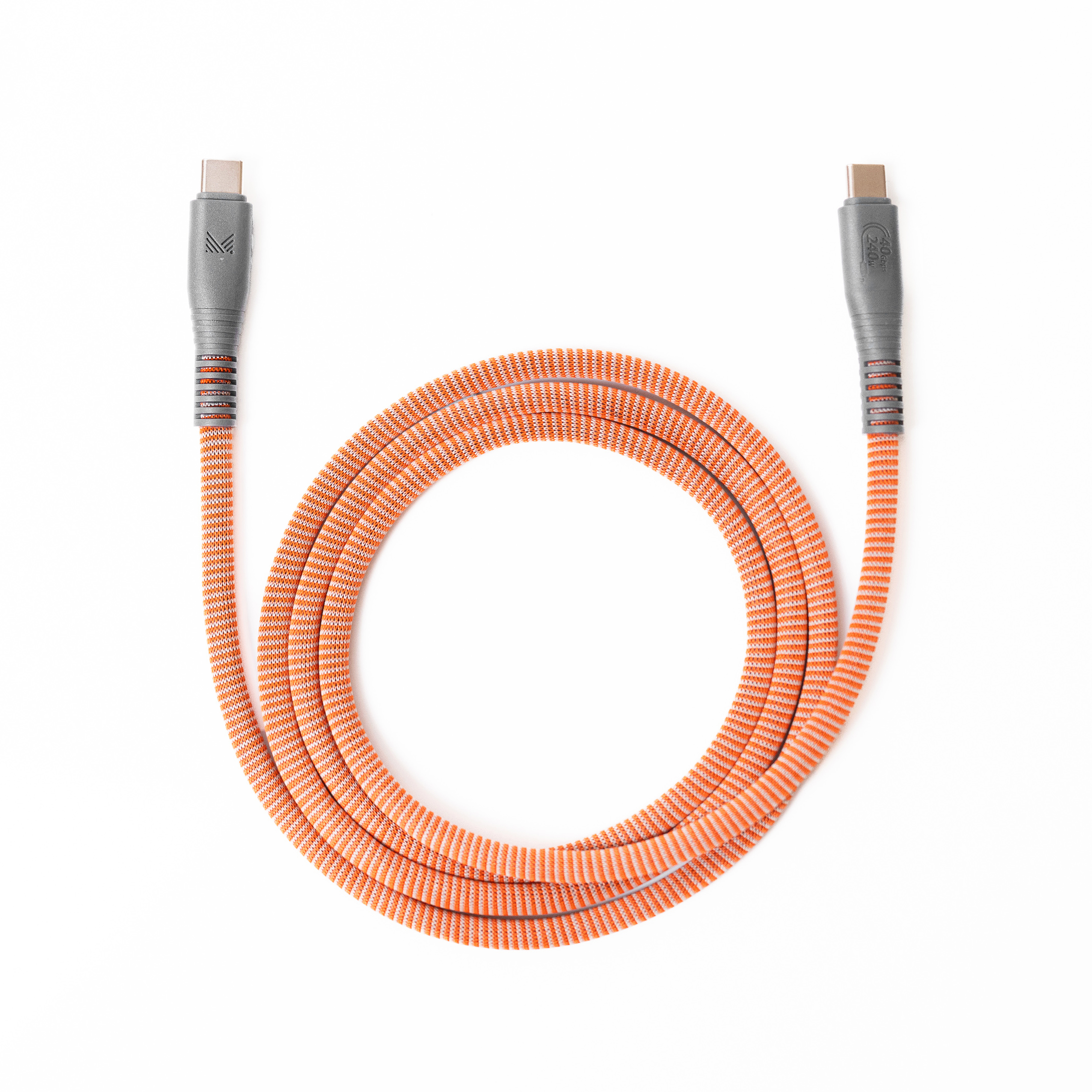 ESSENTIALS | USB-IF Certified USB-C To USB-C 240W 40Gbps Braided Sync And Charge Cable 120cm - Terracotta