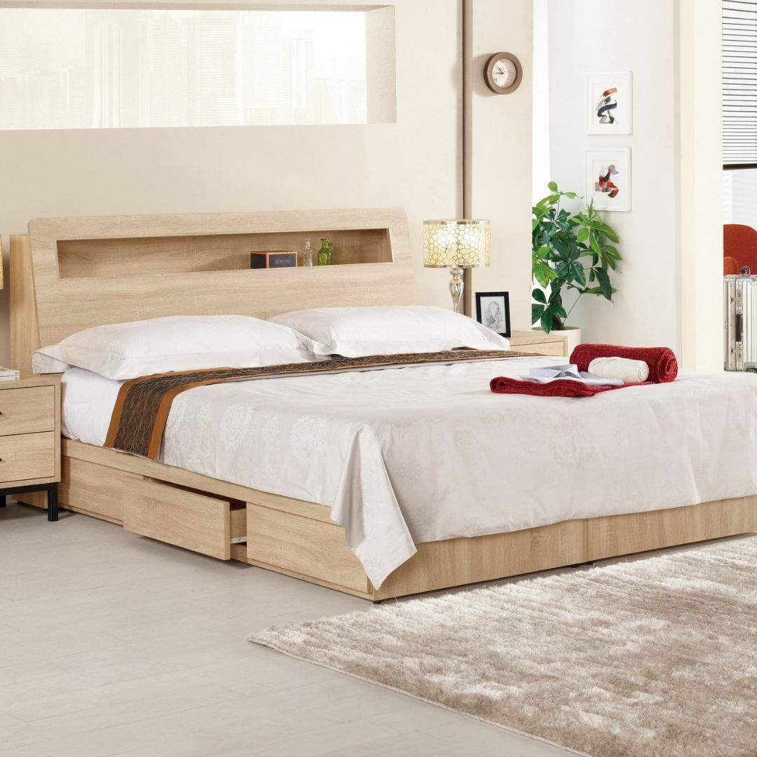 格瑞斯︱6尺被櫥式雙人床組