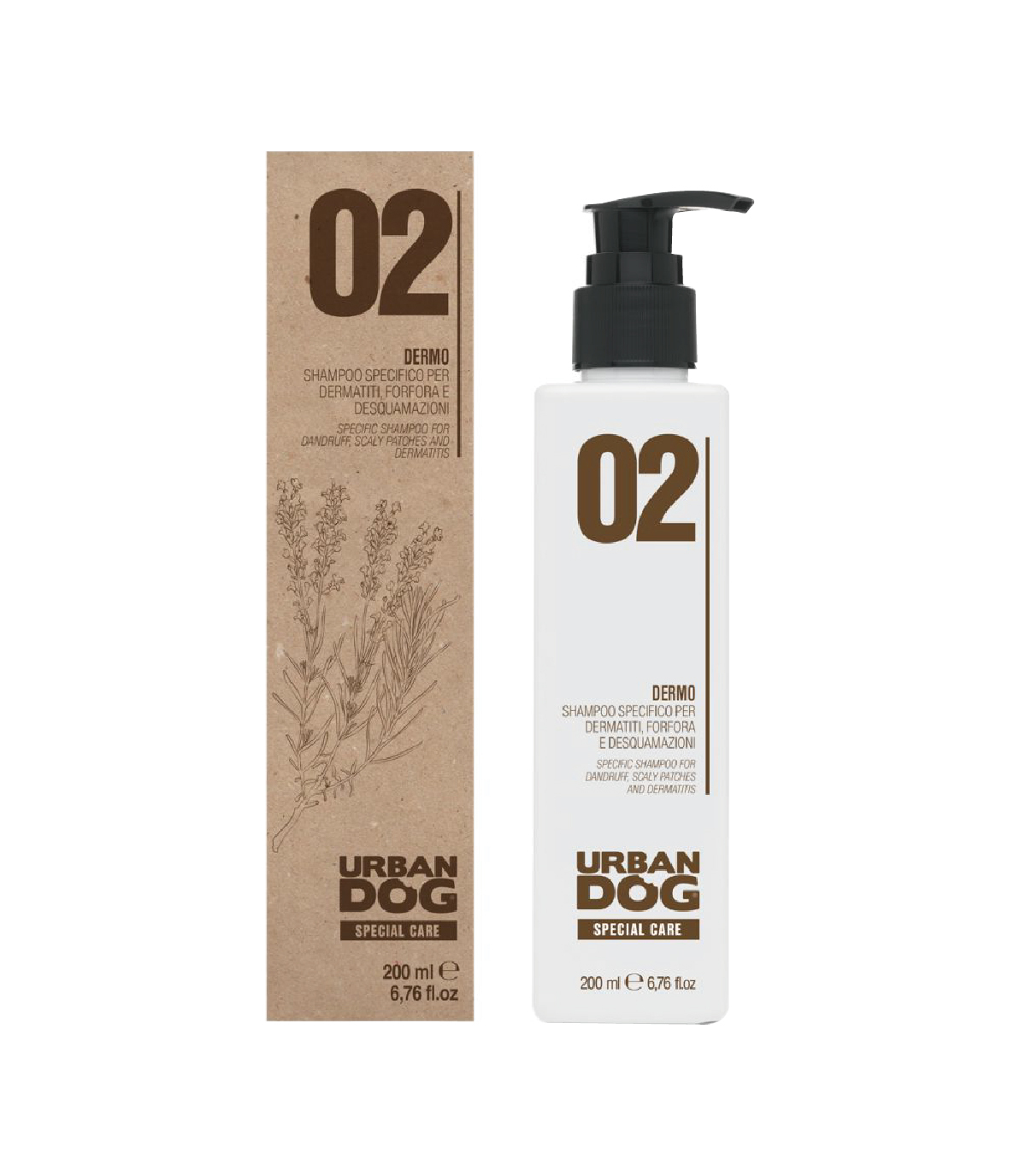 【義大利 Urban Dog】總代理-02抗屑除皮炎 低敏型護膚 特效沐浴乳 200ml/1L(專業分裝瓶)/ 5L