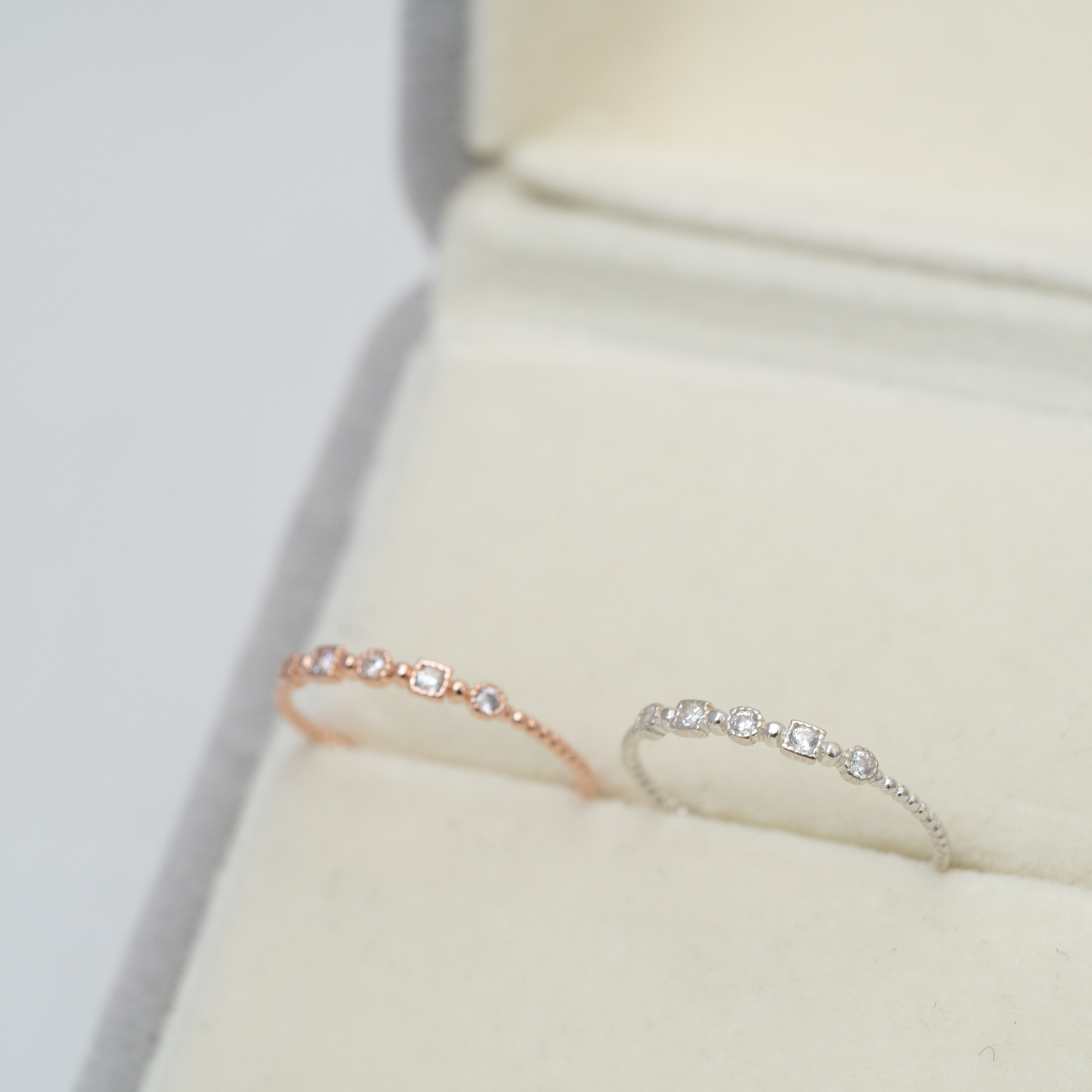 方.圓閃石扭麻花戒指 svr9