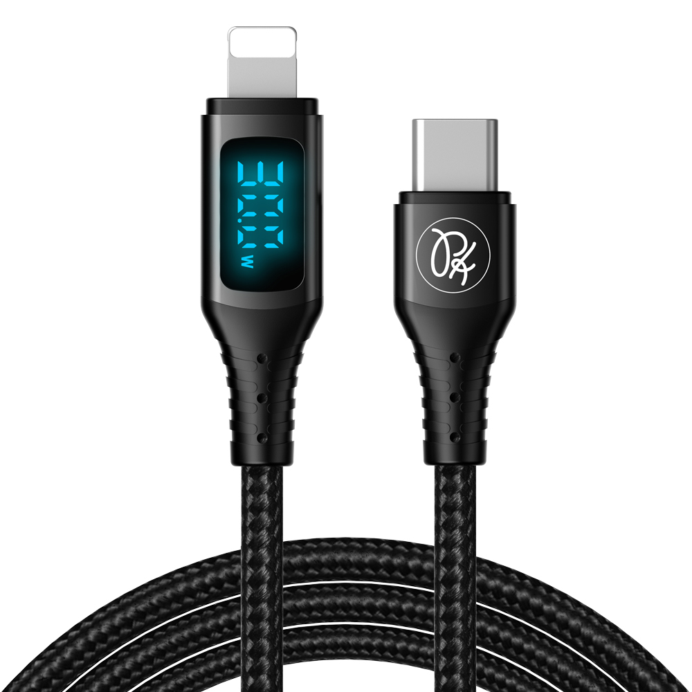 PICKOGEN 皮克全 PD/Lightning/Type-C/iPhone充電線傳輸線快充線VAW數顯 維納斯 1.8M