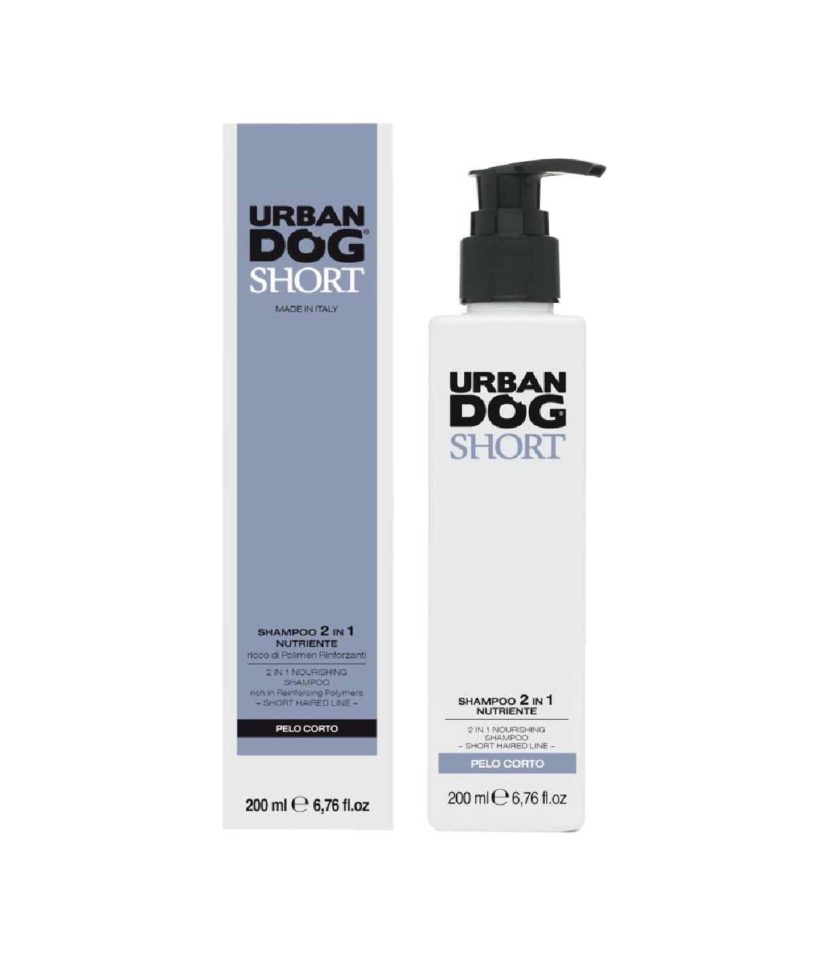 【義大利 Urban Dog】總代理-URBAN城市 2合1滋養沐浴乳(短毛系) 200ml/1L/5L 犬貓適用