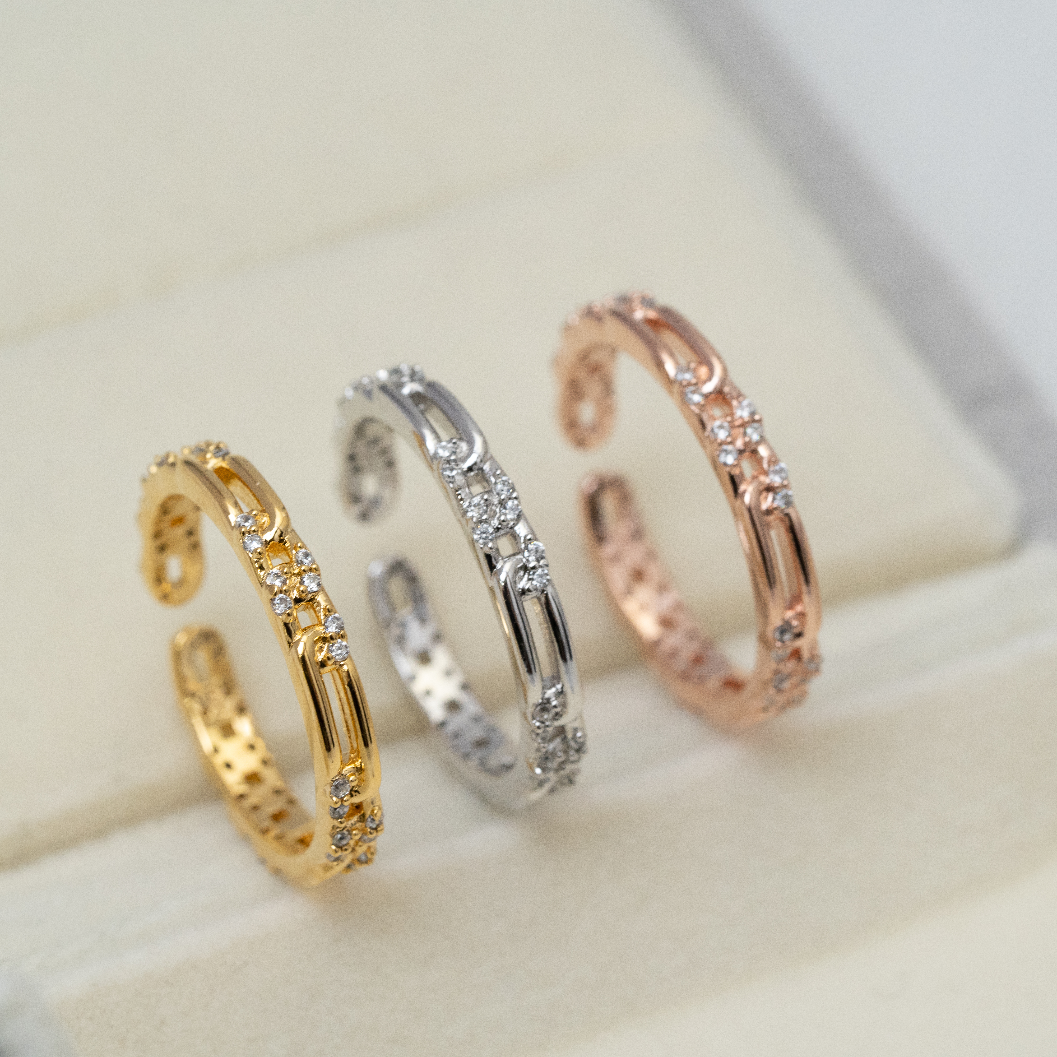 鎖鏈型閃石戒指（幼）svr27