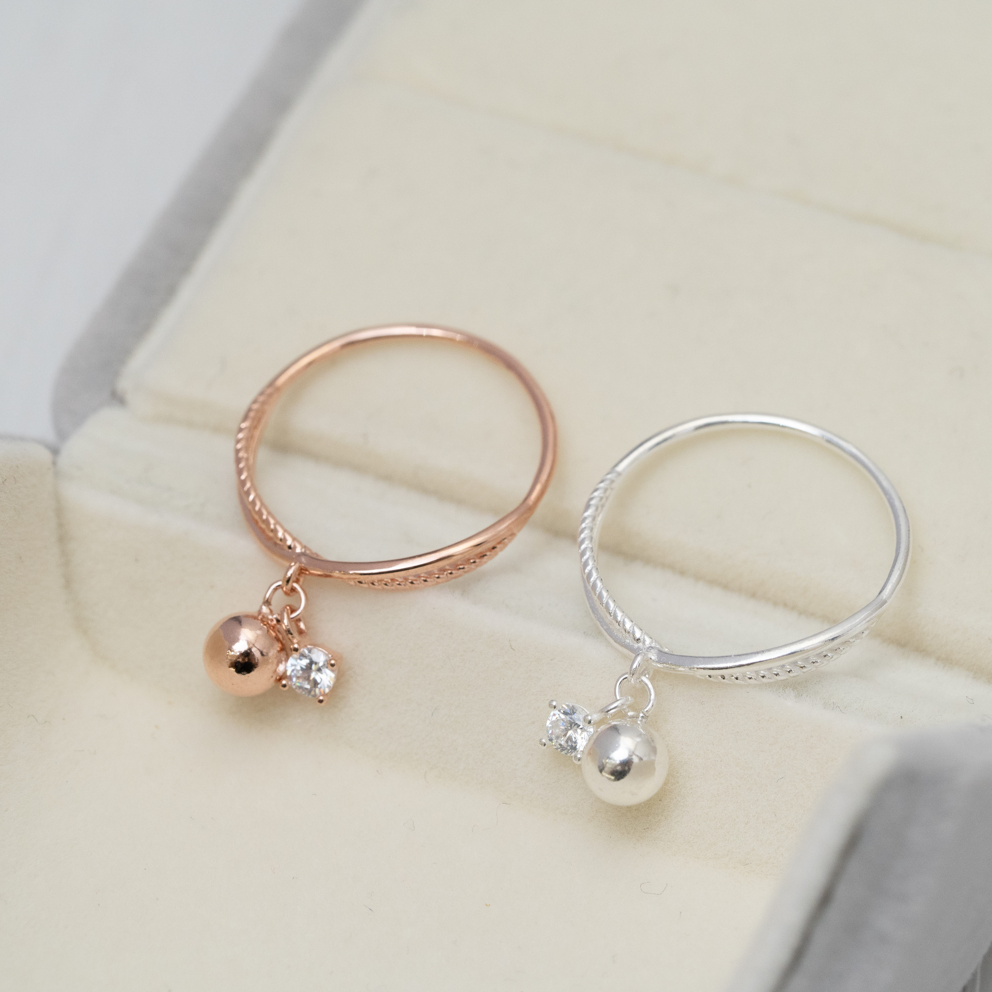 交叉型吊圓波閃石戒指 svr20