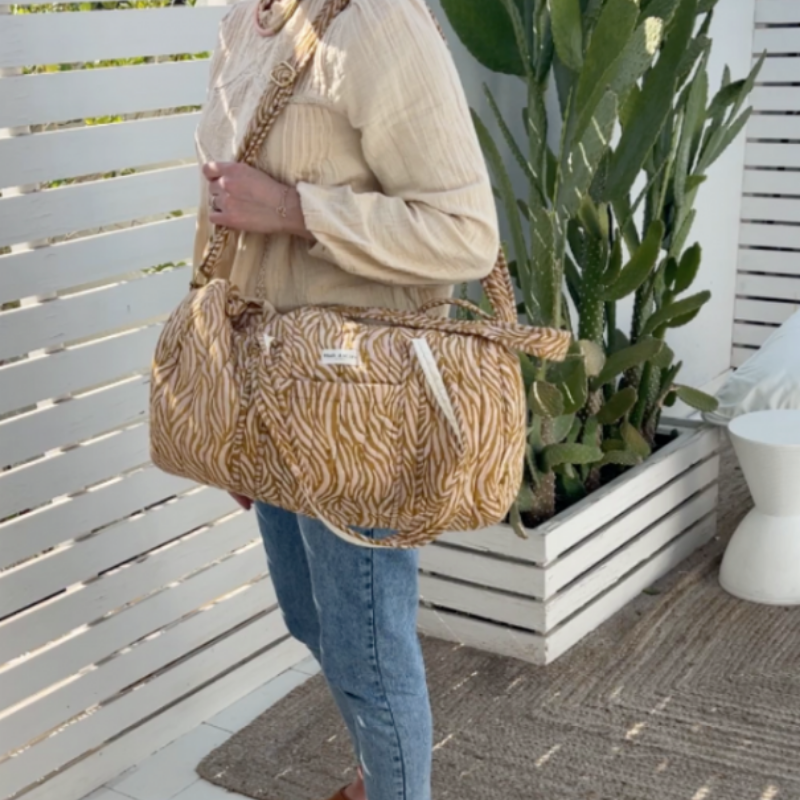 斑馬紋哈瓦那橘 | 週末包 / 保齡球包