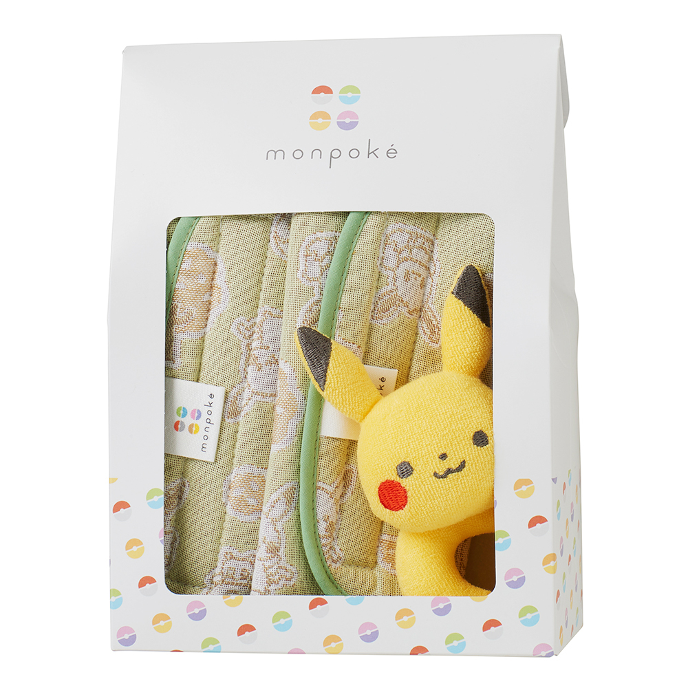 Monpoke - Pokemon 比卡超 嬰兒背帶腰帶套 撥浪鼓 禮品套裝