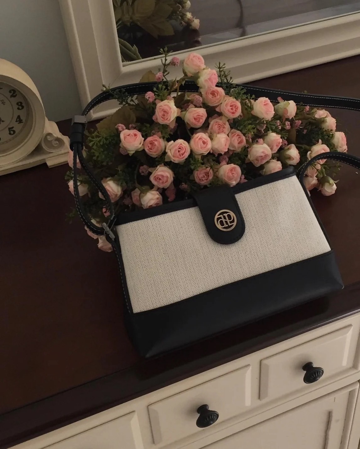 【現貨】 韓國代購 Depound town bag (mini-cross) 迷你側背包 象牙白黑色