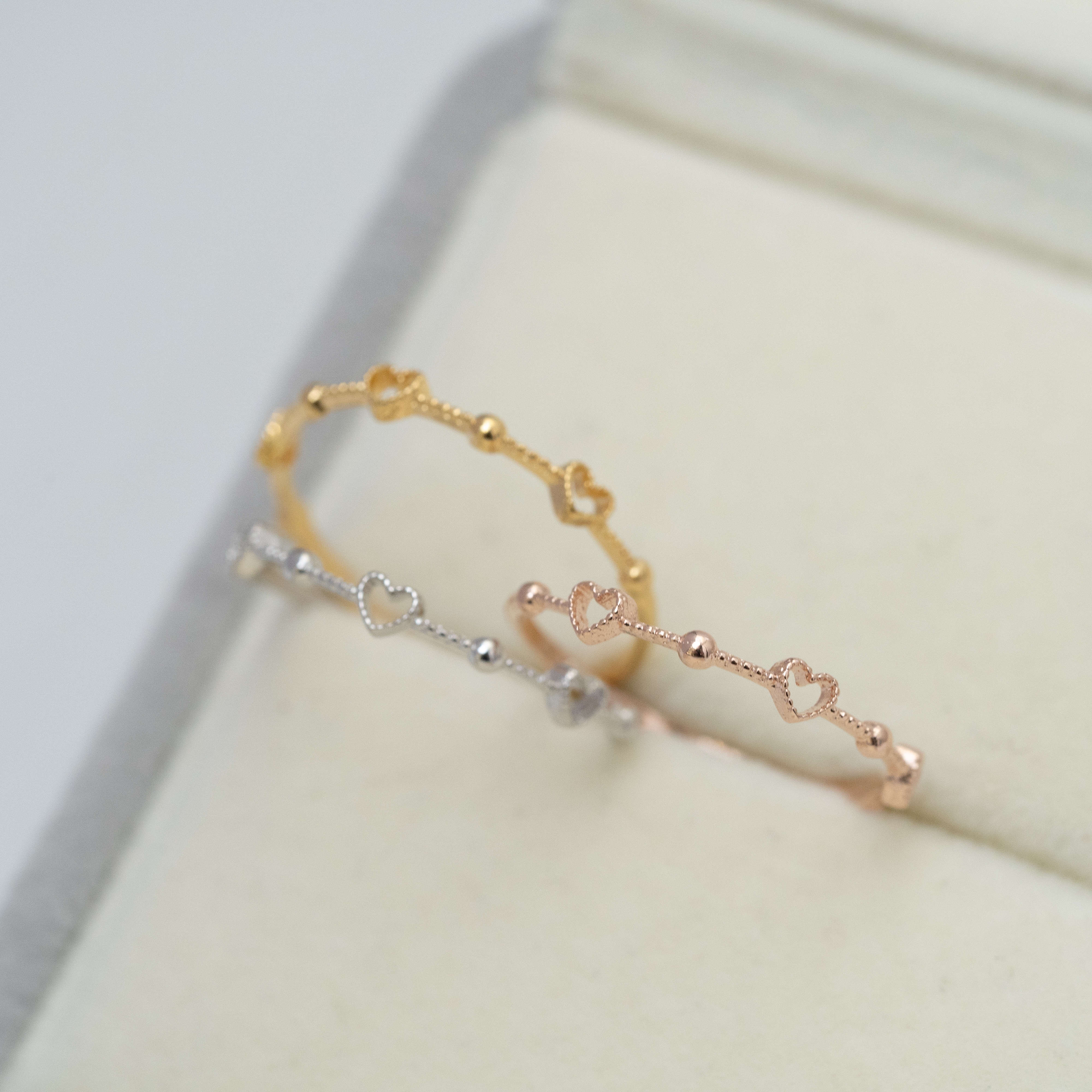 掏空愛心拼圓點戒指 svr14