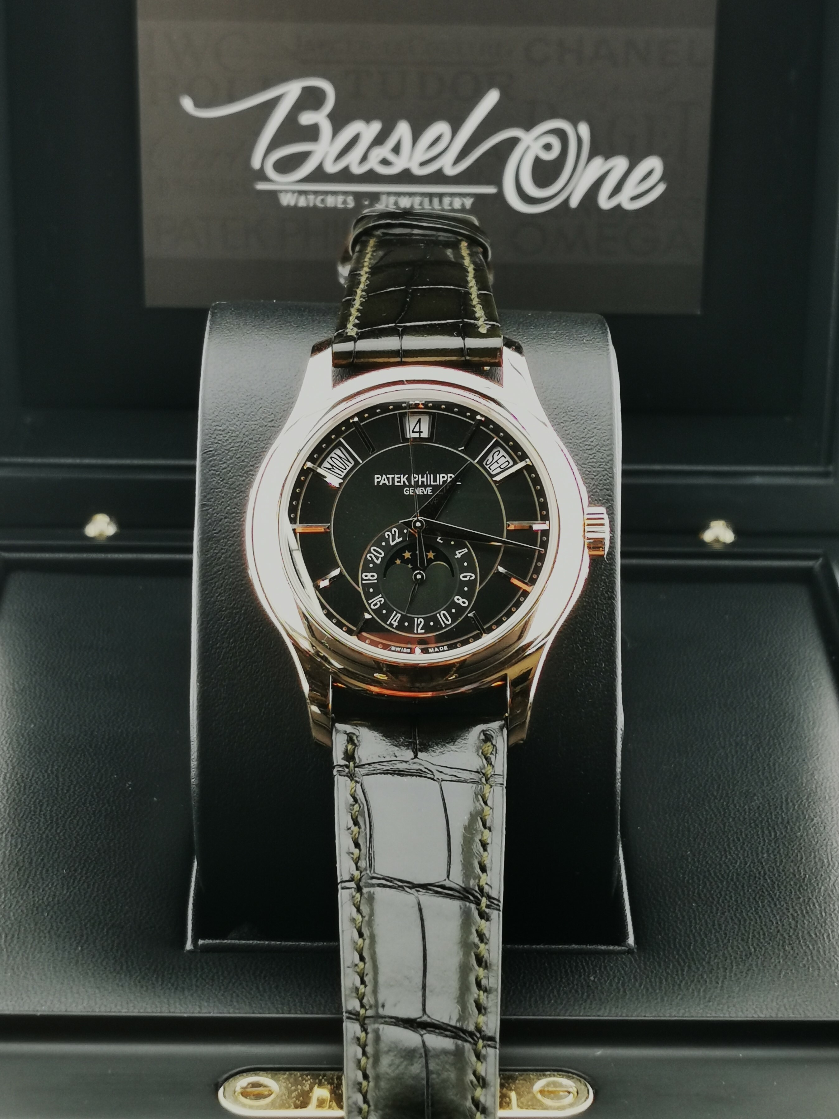 BRAND NEW 5205R-011 5205R 5205 PATEK PHILIPPE GREEN DIAL ANNUAL CALENDAR MOON PHASES ROSE GOLD 40 MM