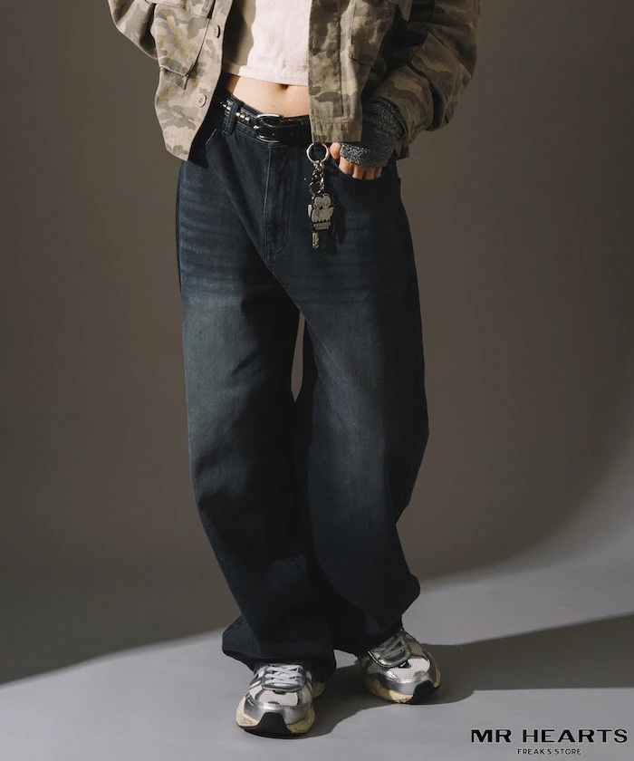【代購】日本限定🎌｜MR.HEARTS VINTAGE WASH WIDE STRAIGHT DENIM 個性復古水洗寬直筒牛仔褲 3色