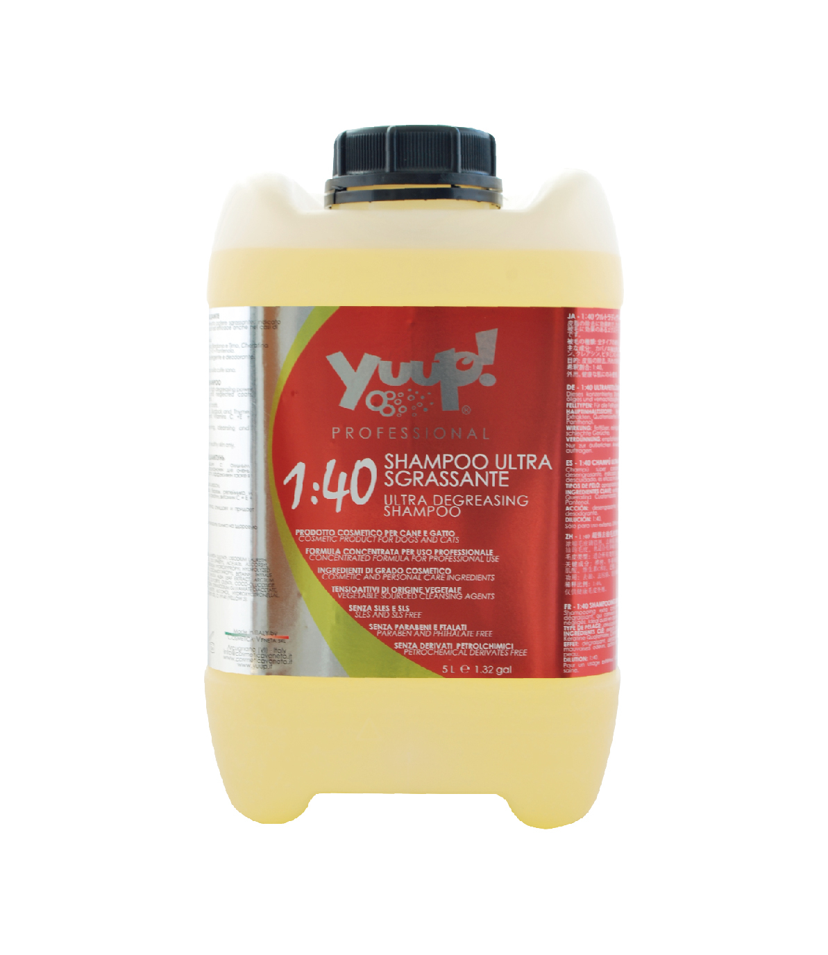 【義大利 Yuup】總代理-優瀑 1:40 超強去污沐浴乳  1L(專業分裝瓶))/5L 犬貓適用