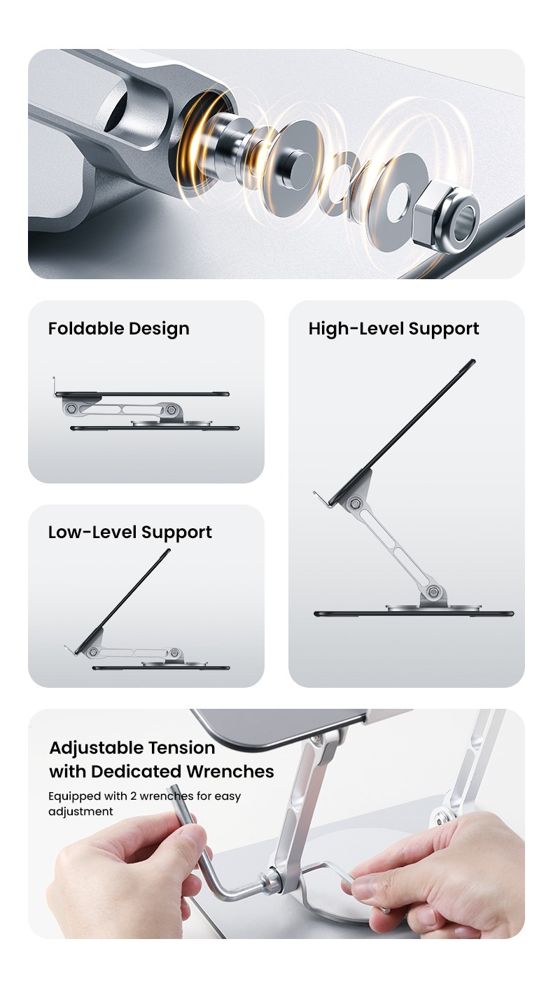 Rock RPH0993 鋁合金360度可折疊支架