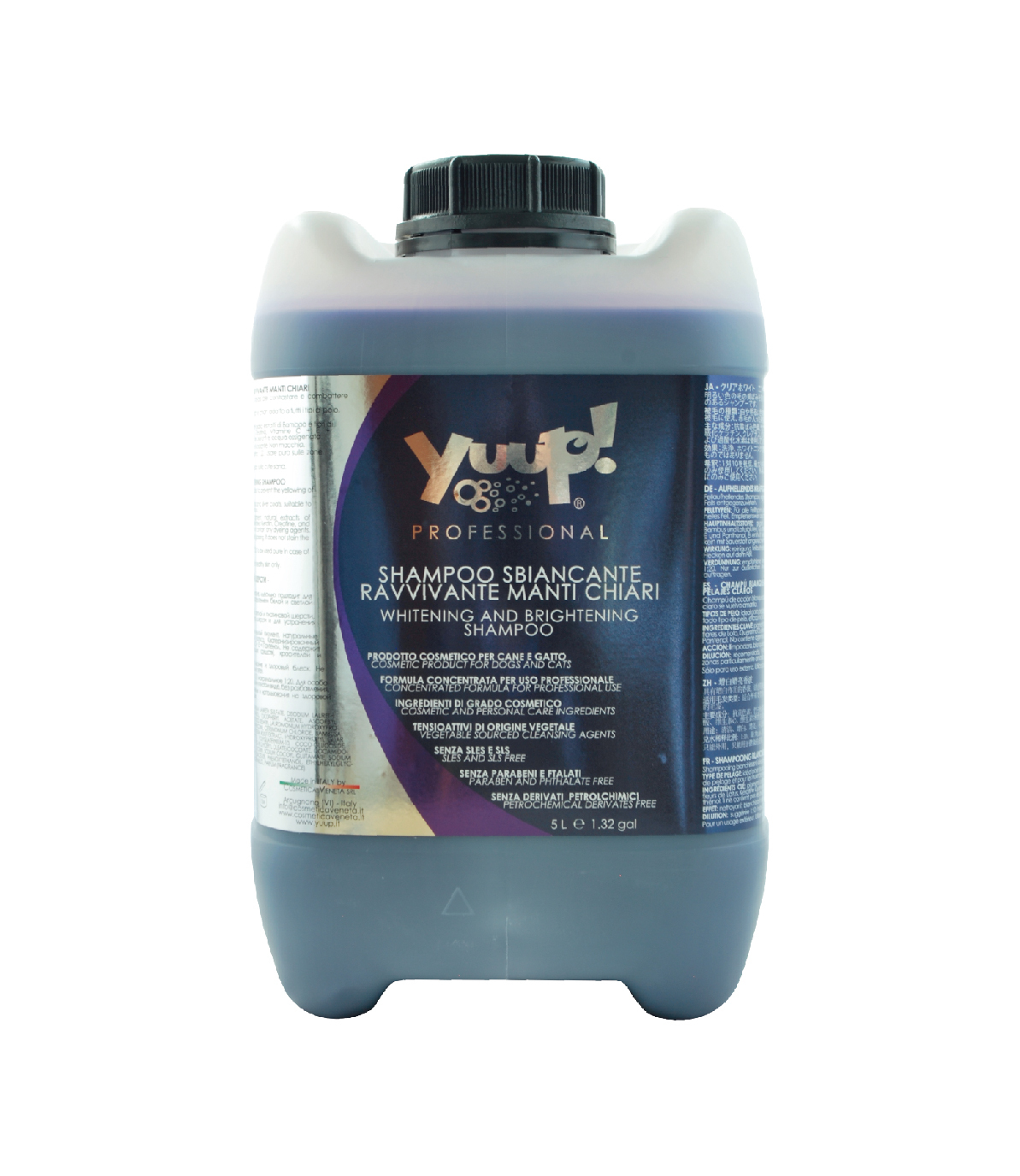 【義大利Yuup】總代理-優瀑青竹亞麻籽淺色毛髮沐浴乳1L(專業用分裝瓶)/5L 犬貓適用