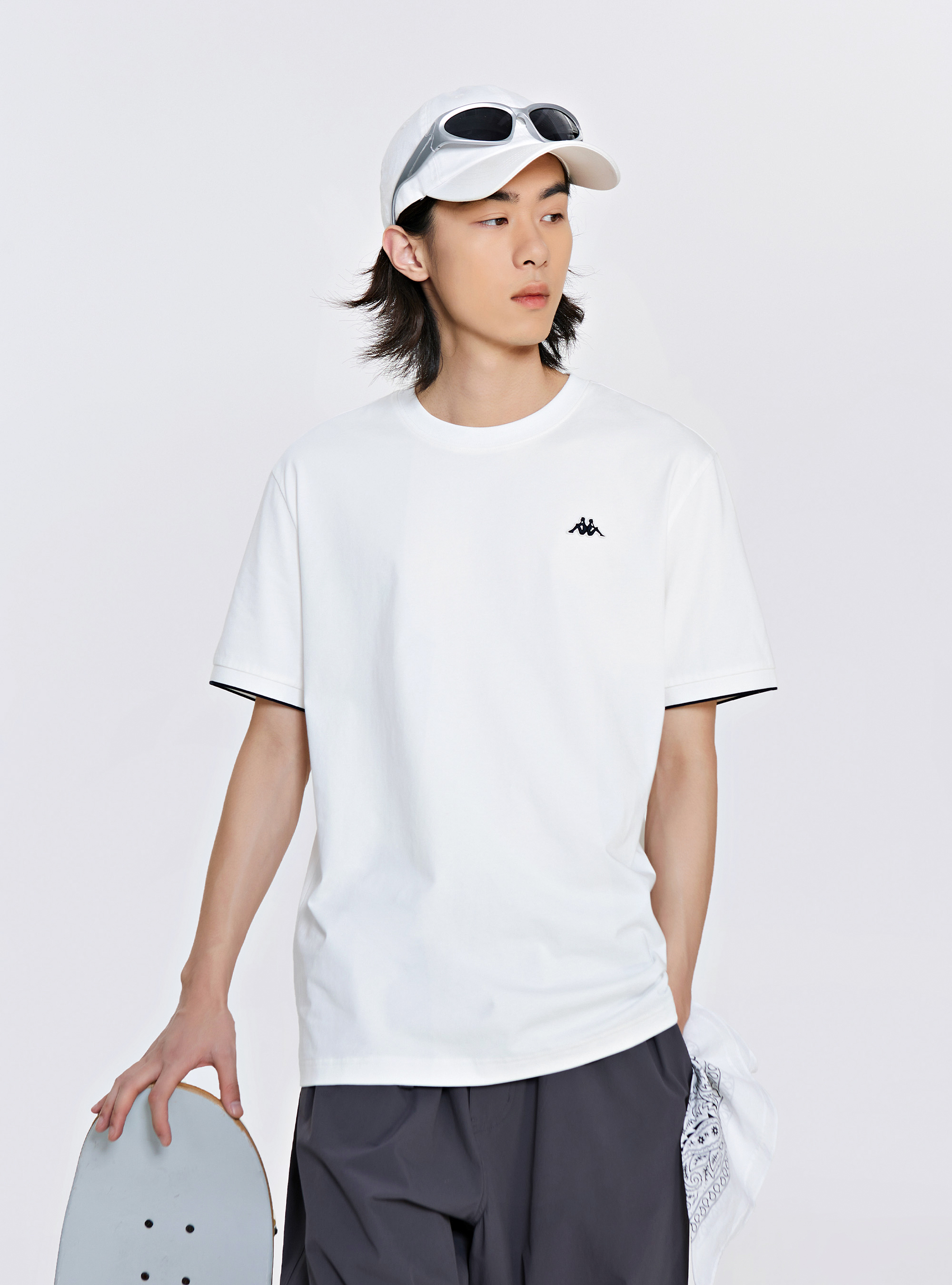 男女適穿 滾邊休閒T-Shirt