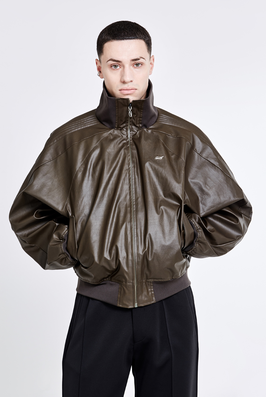 Louver 百葉運動衫 - 卡其棕