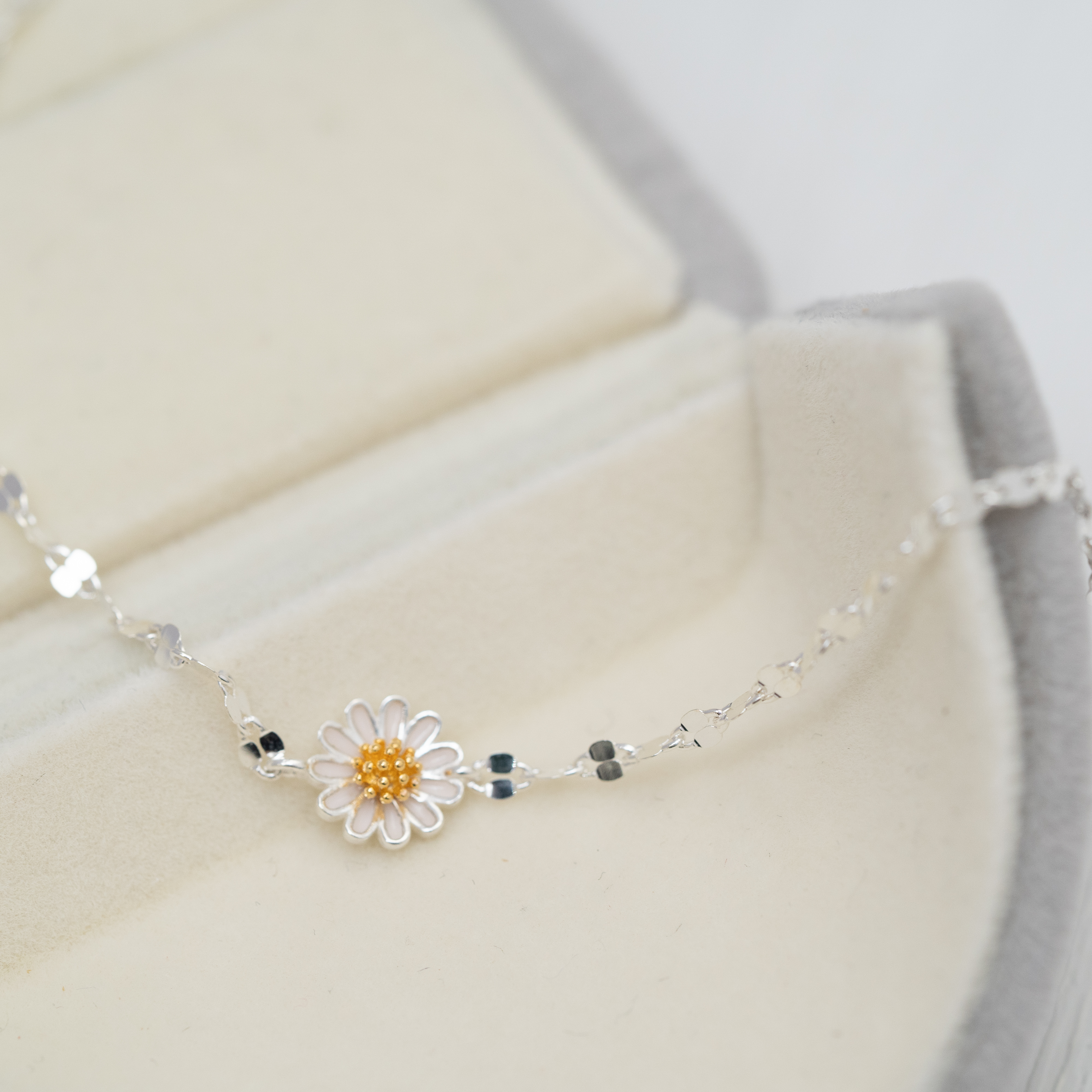 Svb27 小雛菊手鍊（扁鏈）