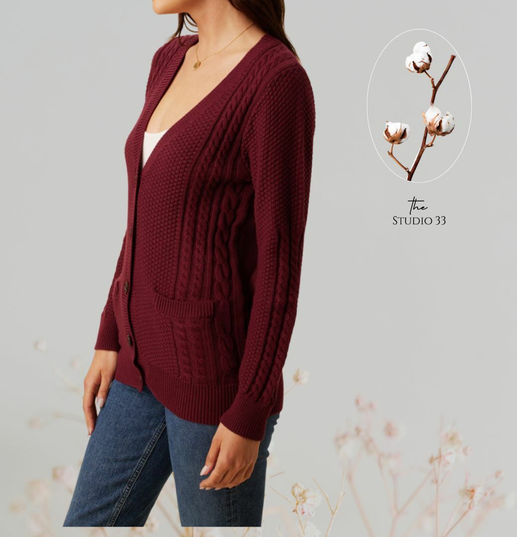 Zamour有機棉針織長罩衫(特價款)