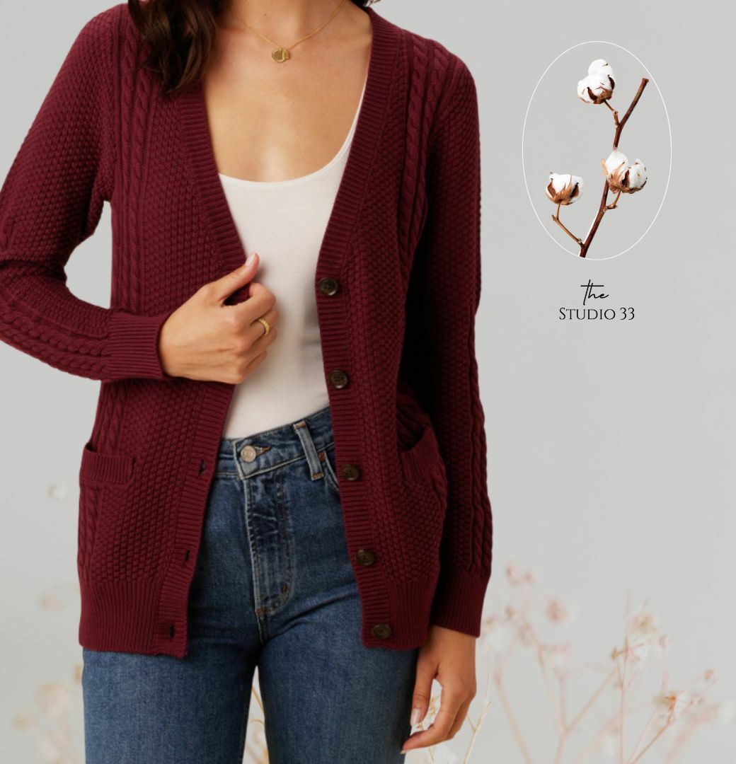 Zamour有機棉針織長罩衫(特價款)