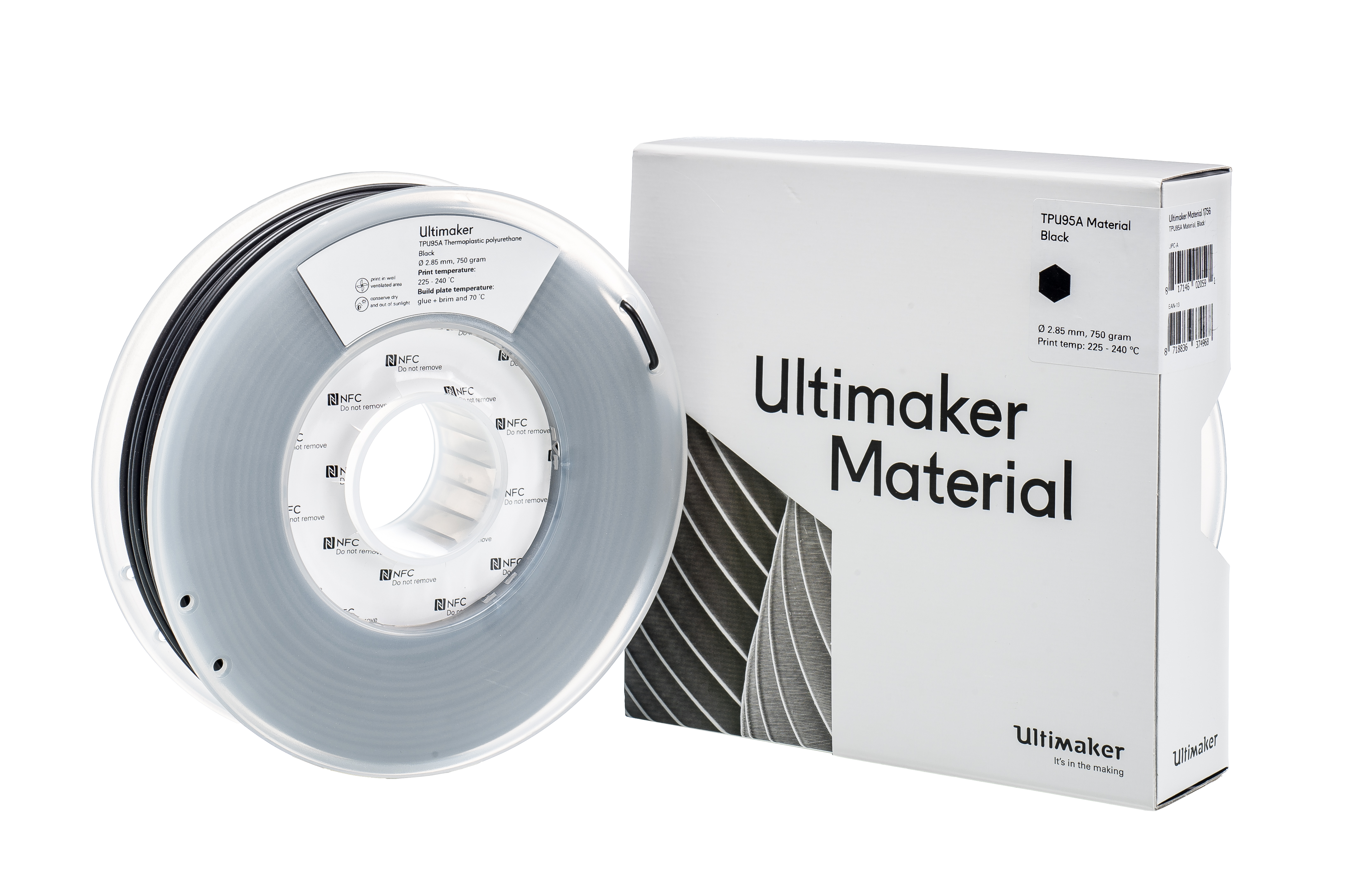 UltiMaker TPU 95A 3D 打印膠條 2.85毫米 750g