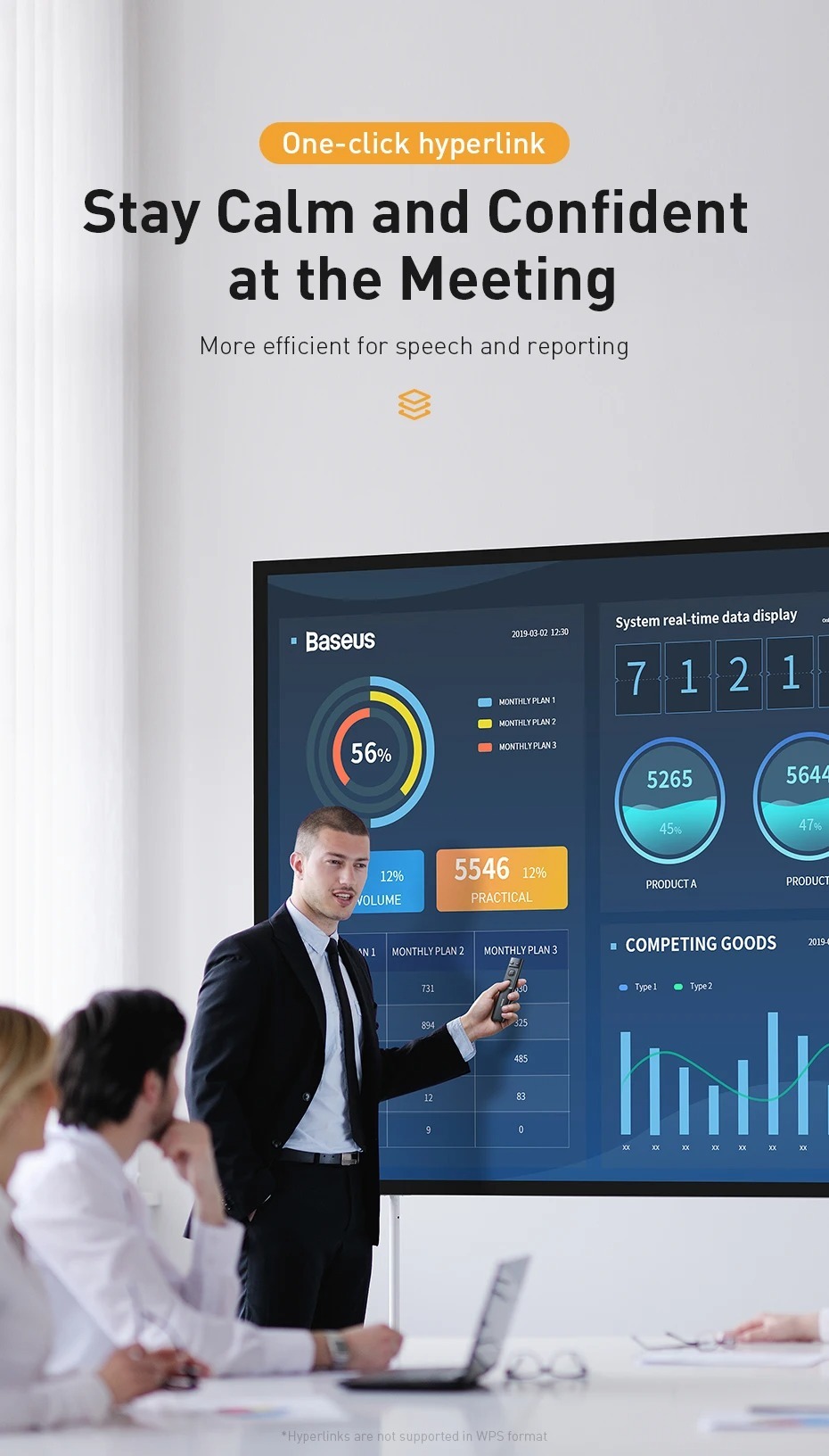 Baseus 搖控無線示範筆 2.4GHz  USB-C