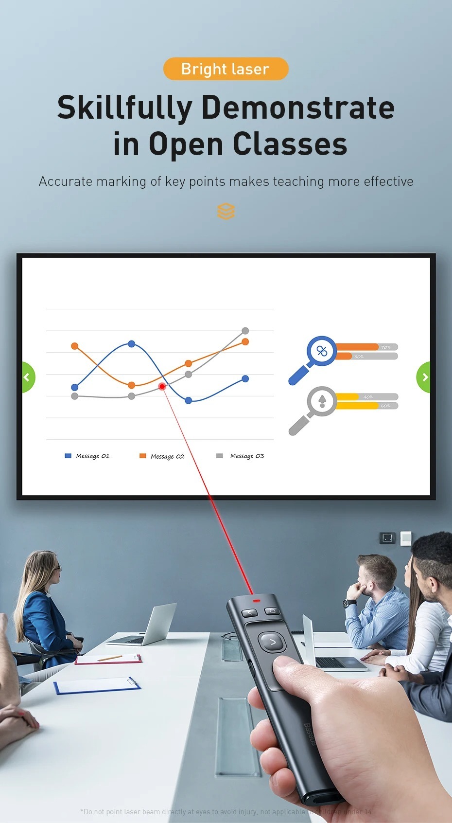 Baseus 搖控無線示範筆 2.4GHz  USB-C