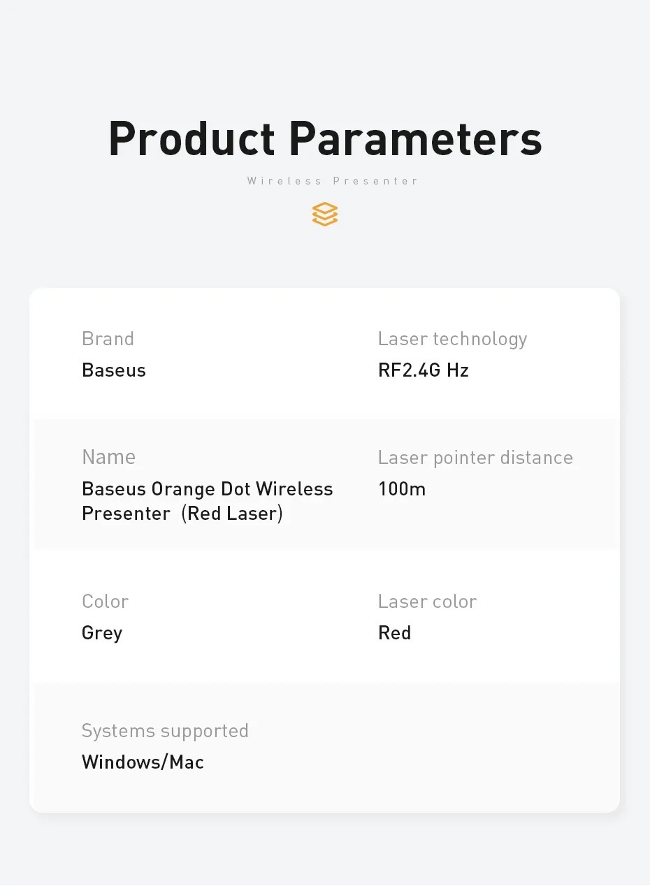 Baseus 搖控無線示範筆 2.4GHz  USB-C