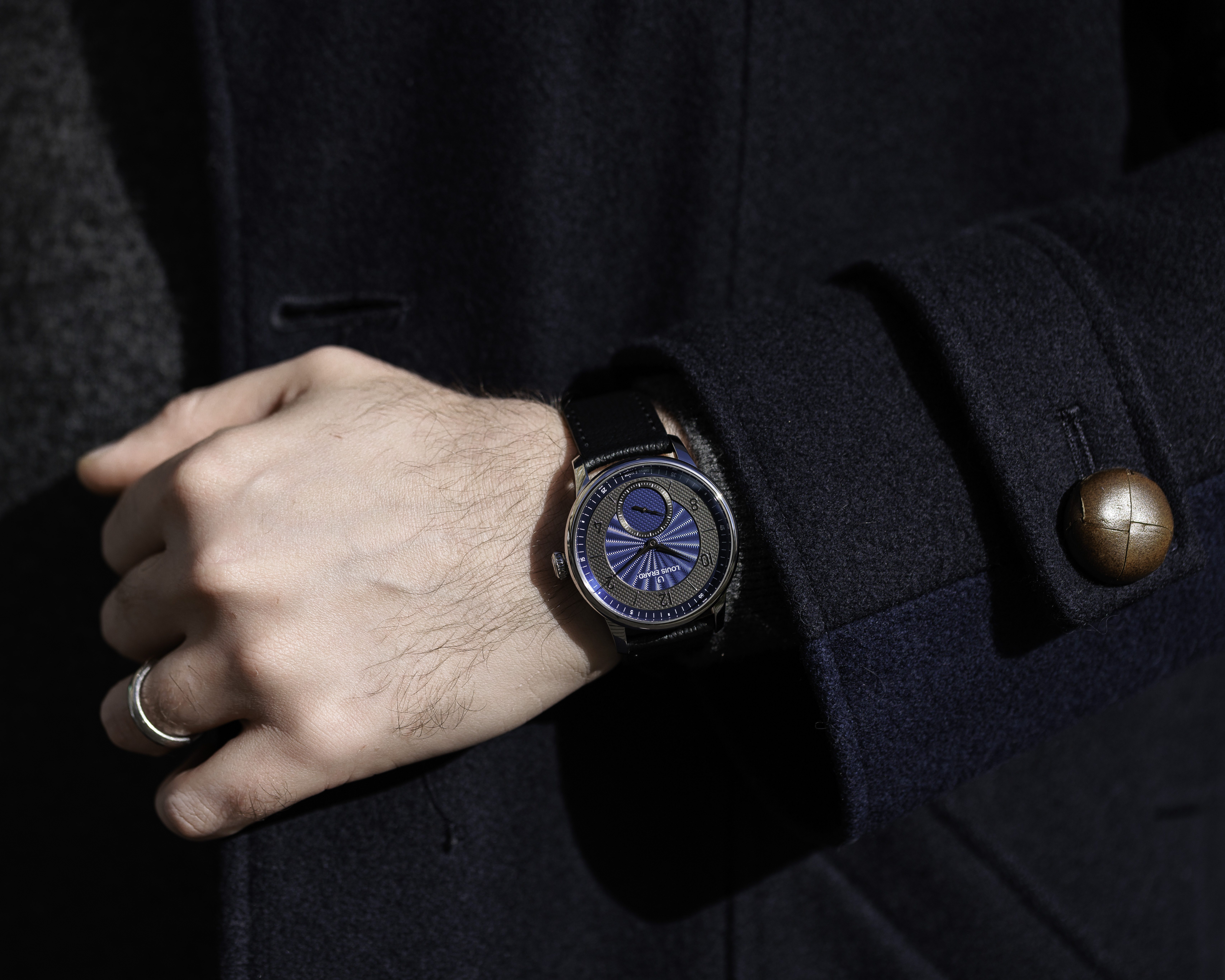 Louis Erard 藝術大師系列｜Métiers d‘Art  Excellence Petite Seconde Guilloché 39mm anthracite blue