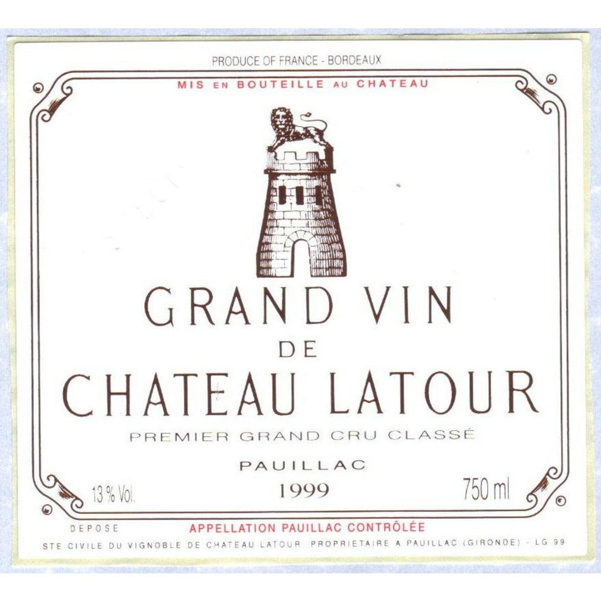 Chateau Latour 1999 (RP94)