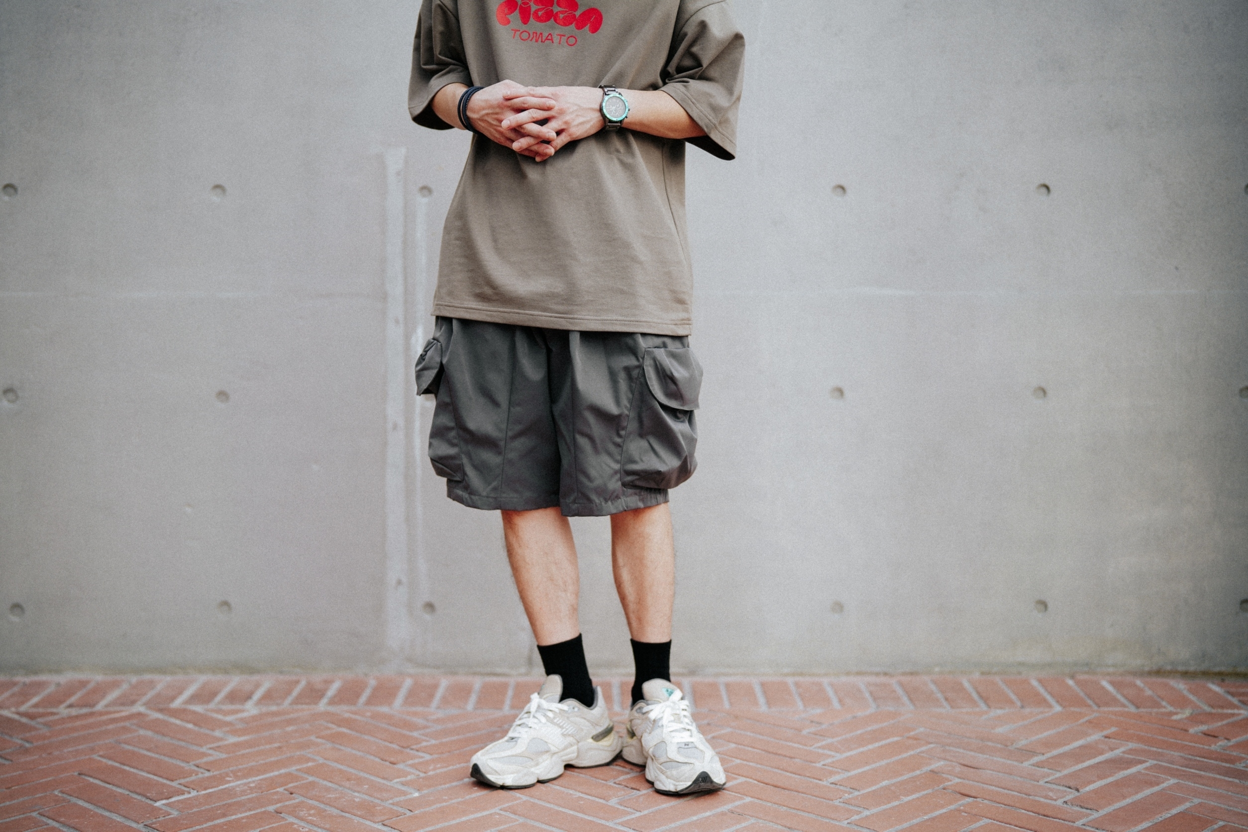 SBG 磁吸口袋打折繭型短褲 059