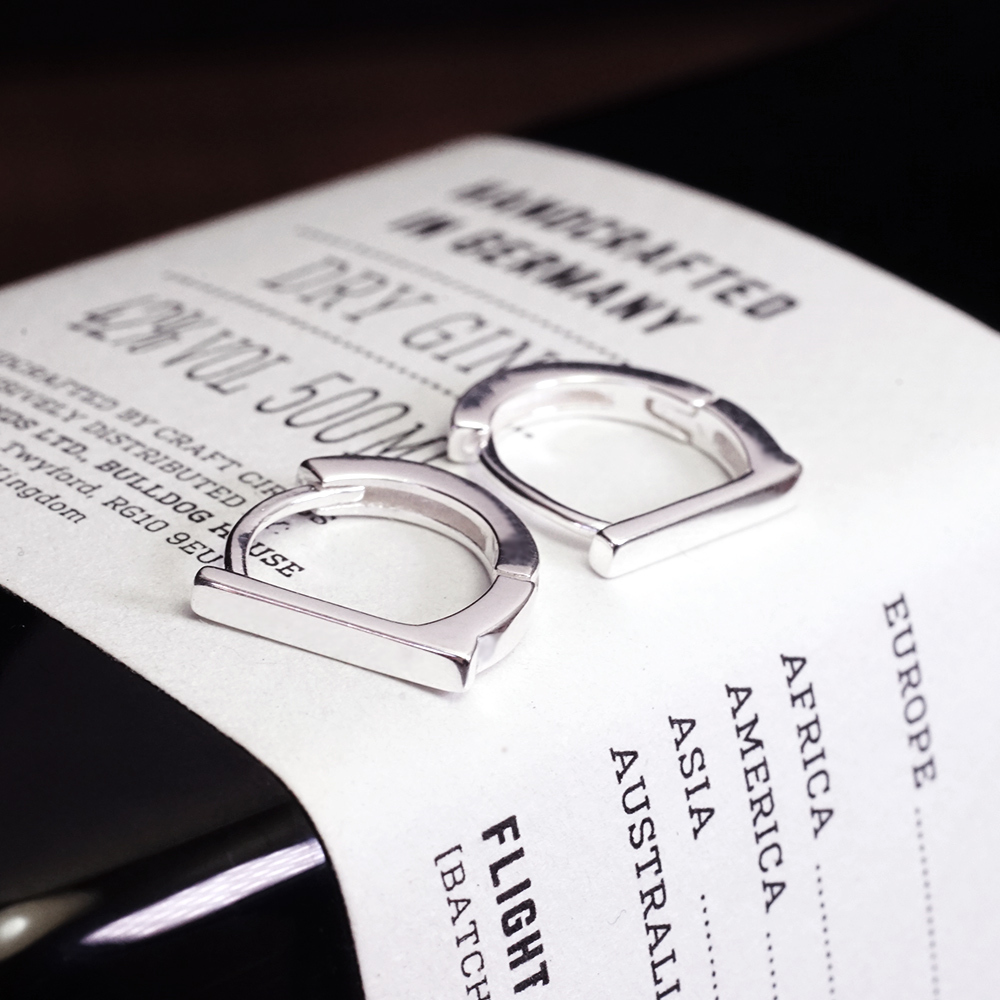 山嶺 易扣式 13mm 基本款 925純銀耳環 女生 男生 中性耳環