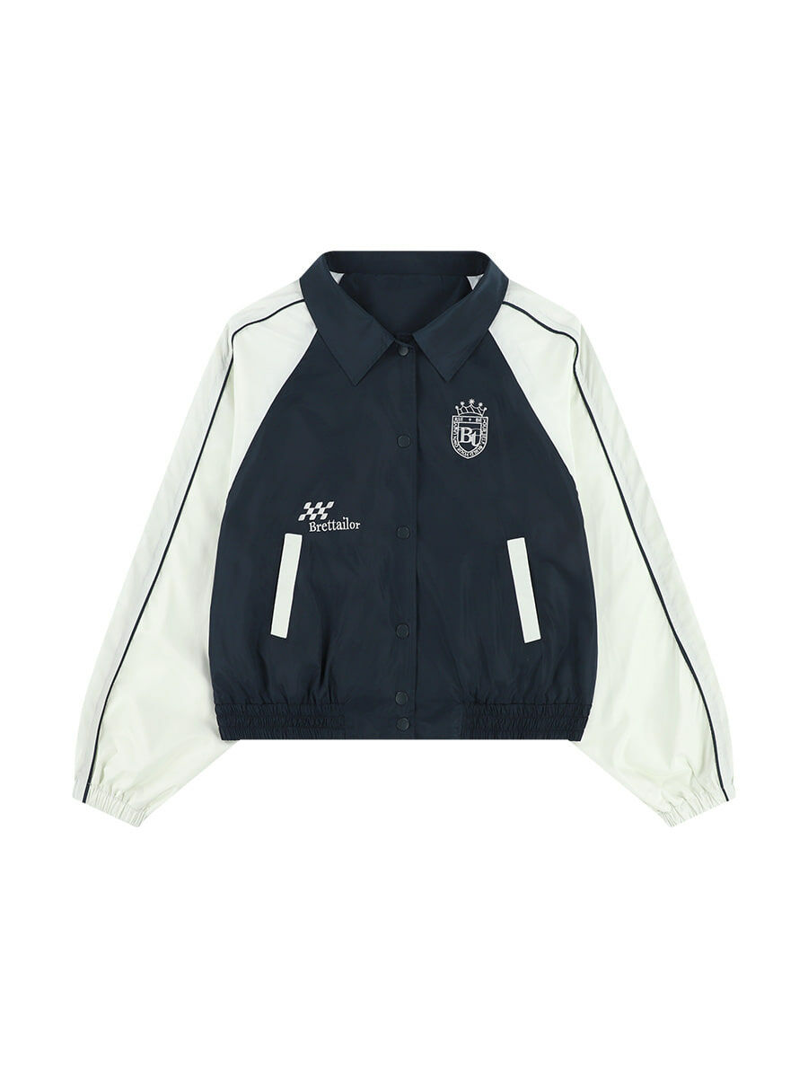 Brettailor◆Crop 拼接輕量化夾克