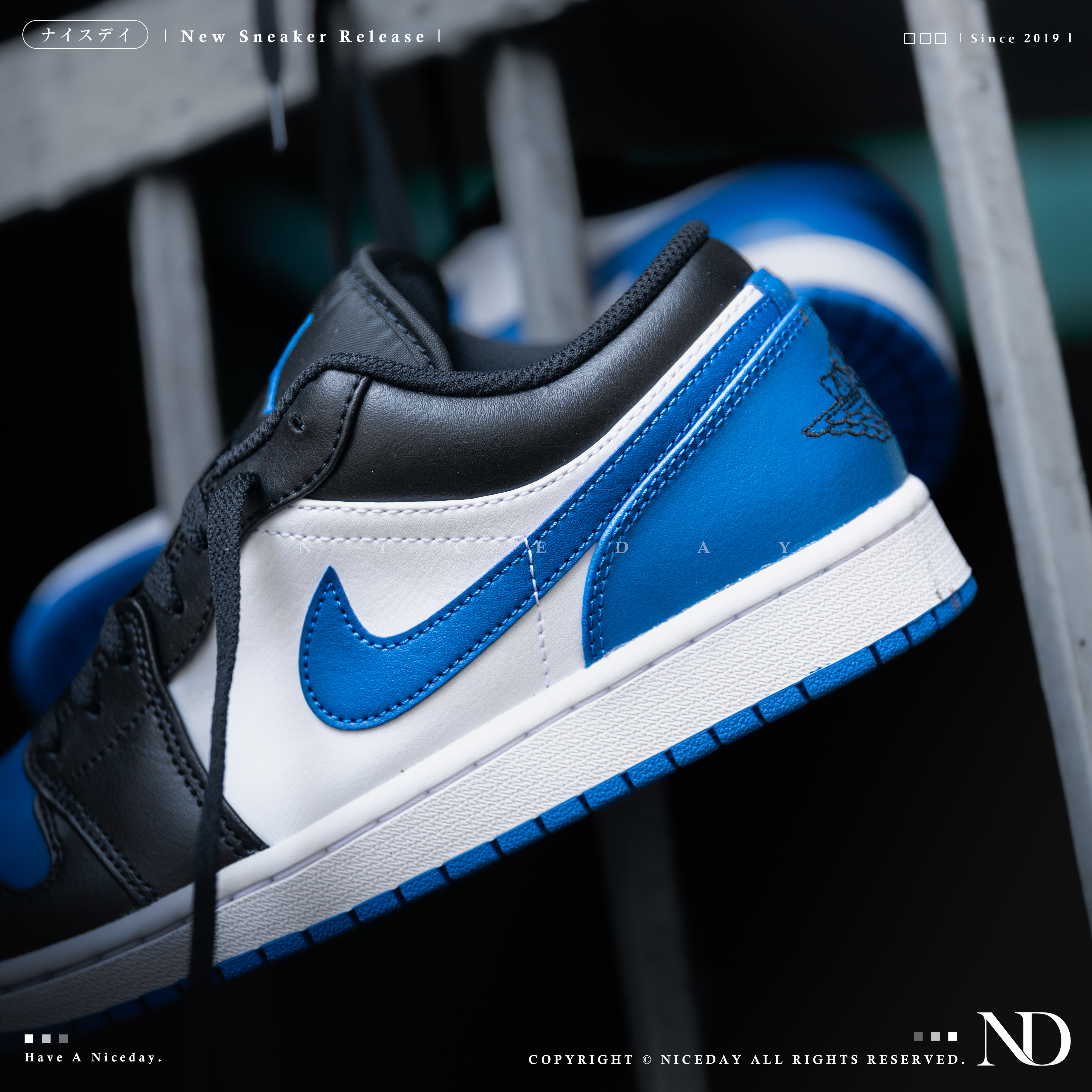 NICEDAY 現貨 Nike Air Jordan 1 Low Royal Toe 皇家藍 低筒 男女尺寸 553558-140