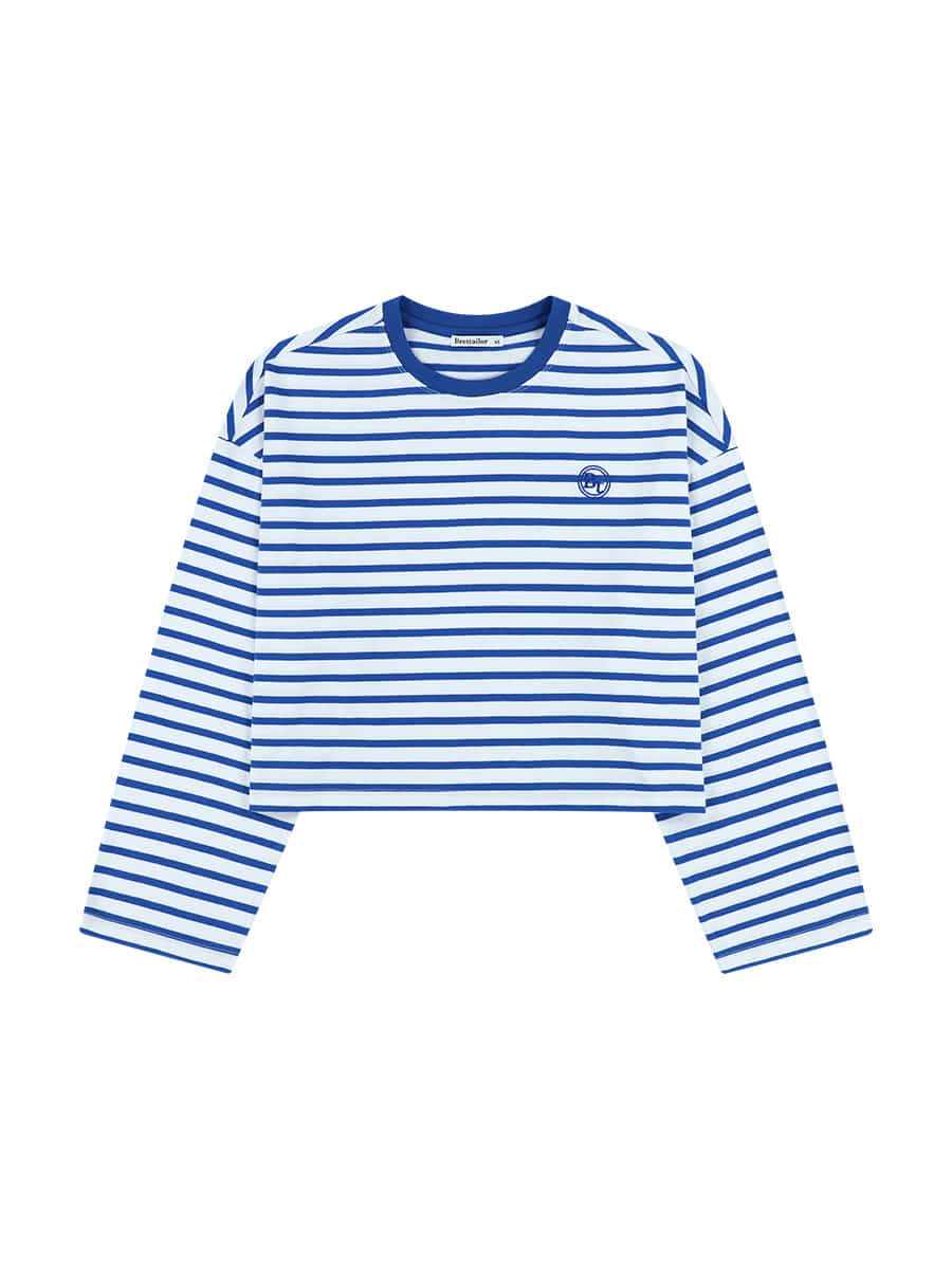 Brettailor◆Crop 條紋長T