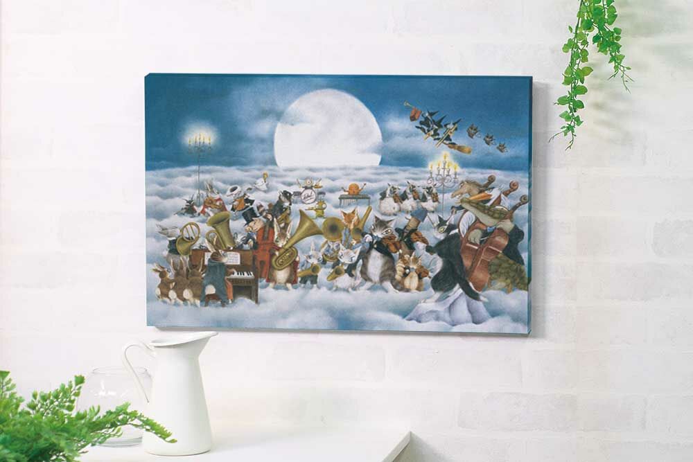 逹洋貓-在月球上聆聽的音樂會 (立體免框) (環保樹脂)