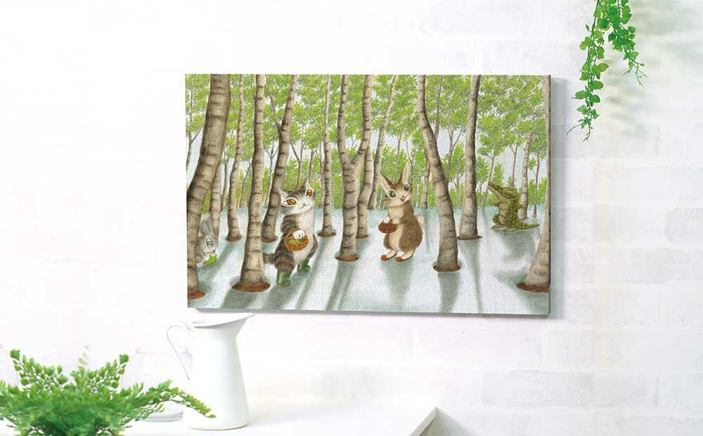 逹洋貓-融雪白樺林 (立體免框) (環保樹脂)