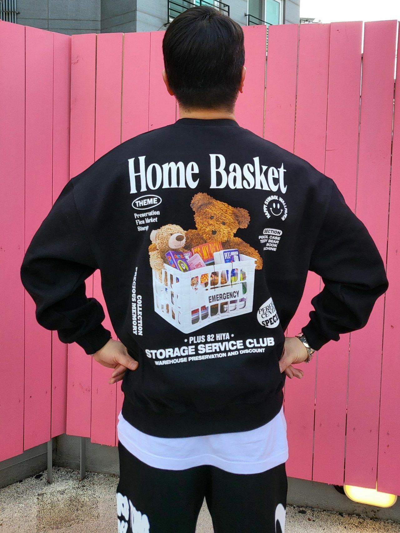 熊仔圖案英文字衛衣 PLUS82HIYA-068T