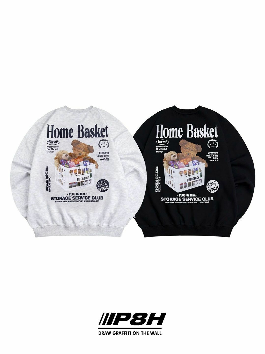 熊仔圖案英文字衛衣 PLUS82HIYA-068T