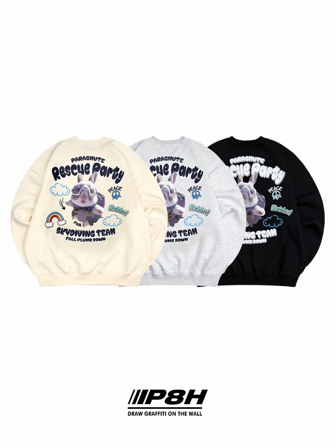 兔仔圖案英文字衛衣 PLUS82HIYA-070T