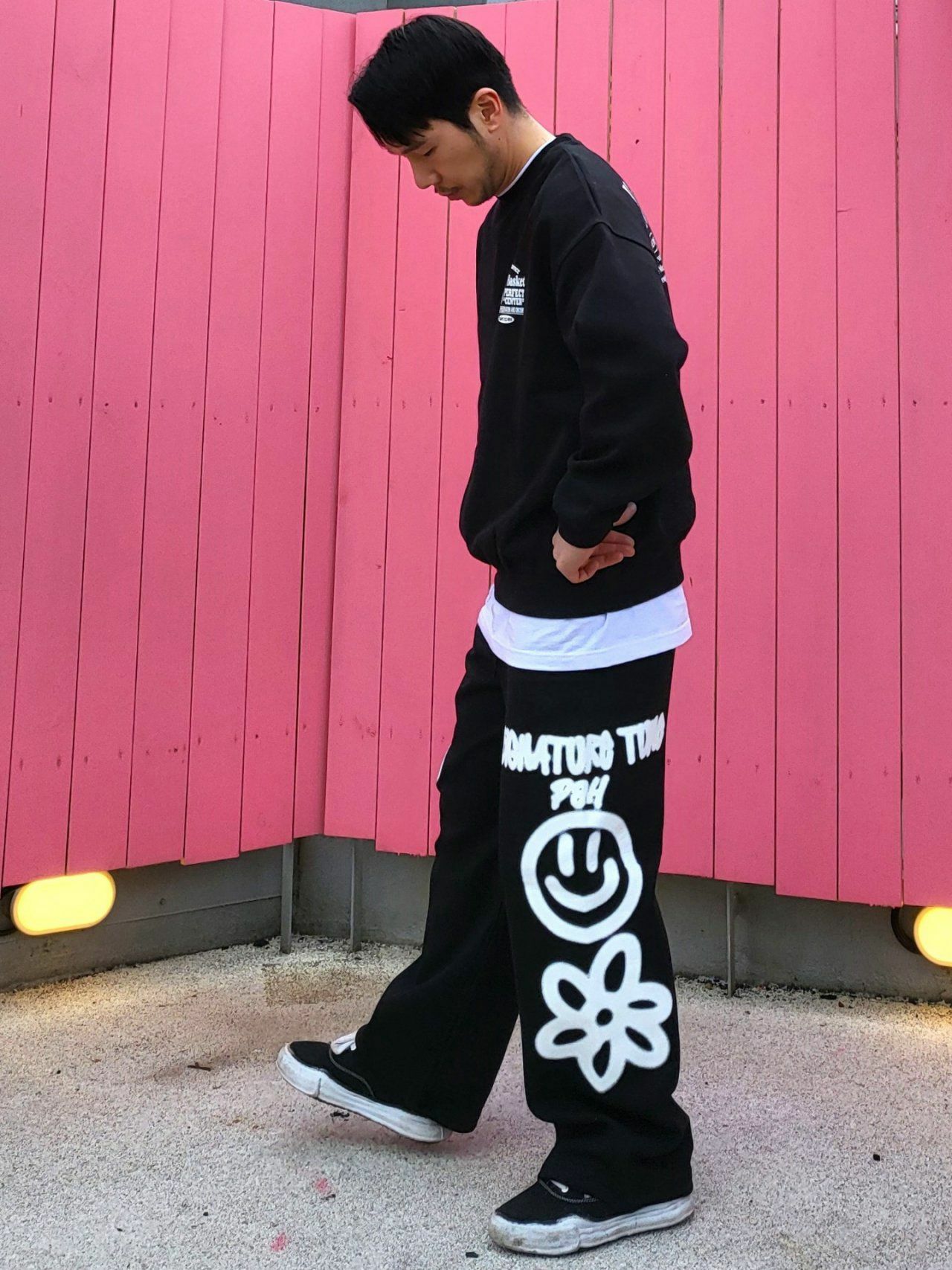 圖案棉質束腳運動褲 PLUS82HIYA-071P