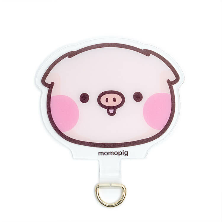 【插畫聯名】大頭萌萌豬 手機掛繩夾片 墊片