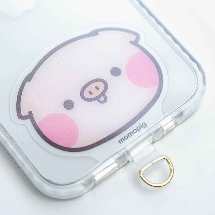 【插畫聯名】大頭萌萌豬 手機掛繩夾片 墊片