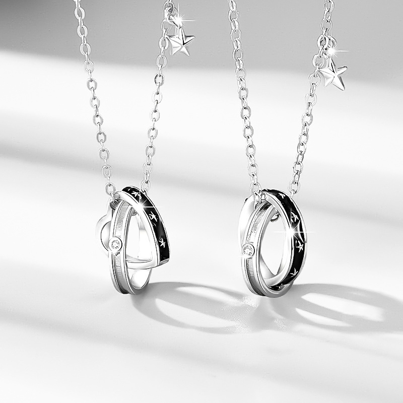 圓愛相扣 情侶項鍊 免費刻字✒️