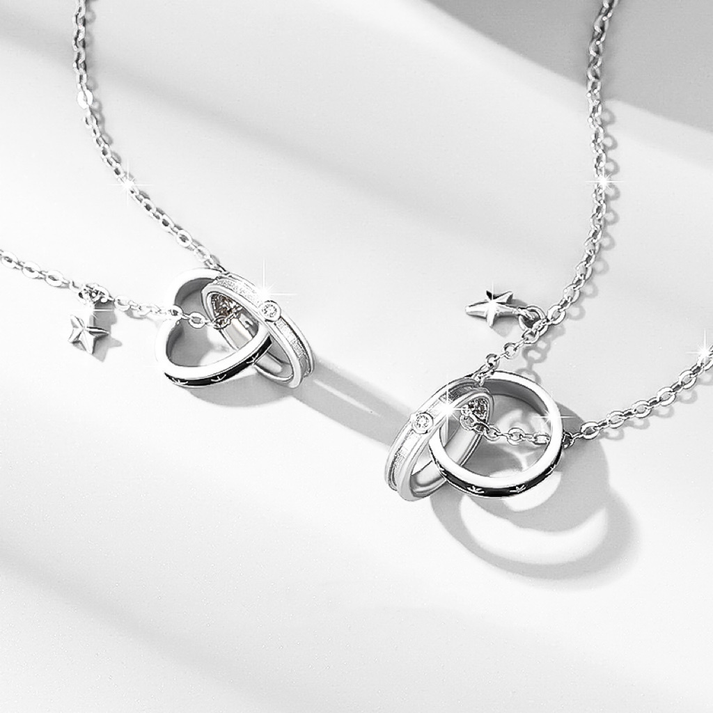 圓愛相扣 情侶項鍊 免費刻字✒️